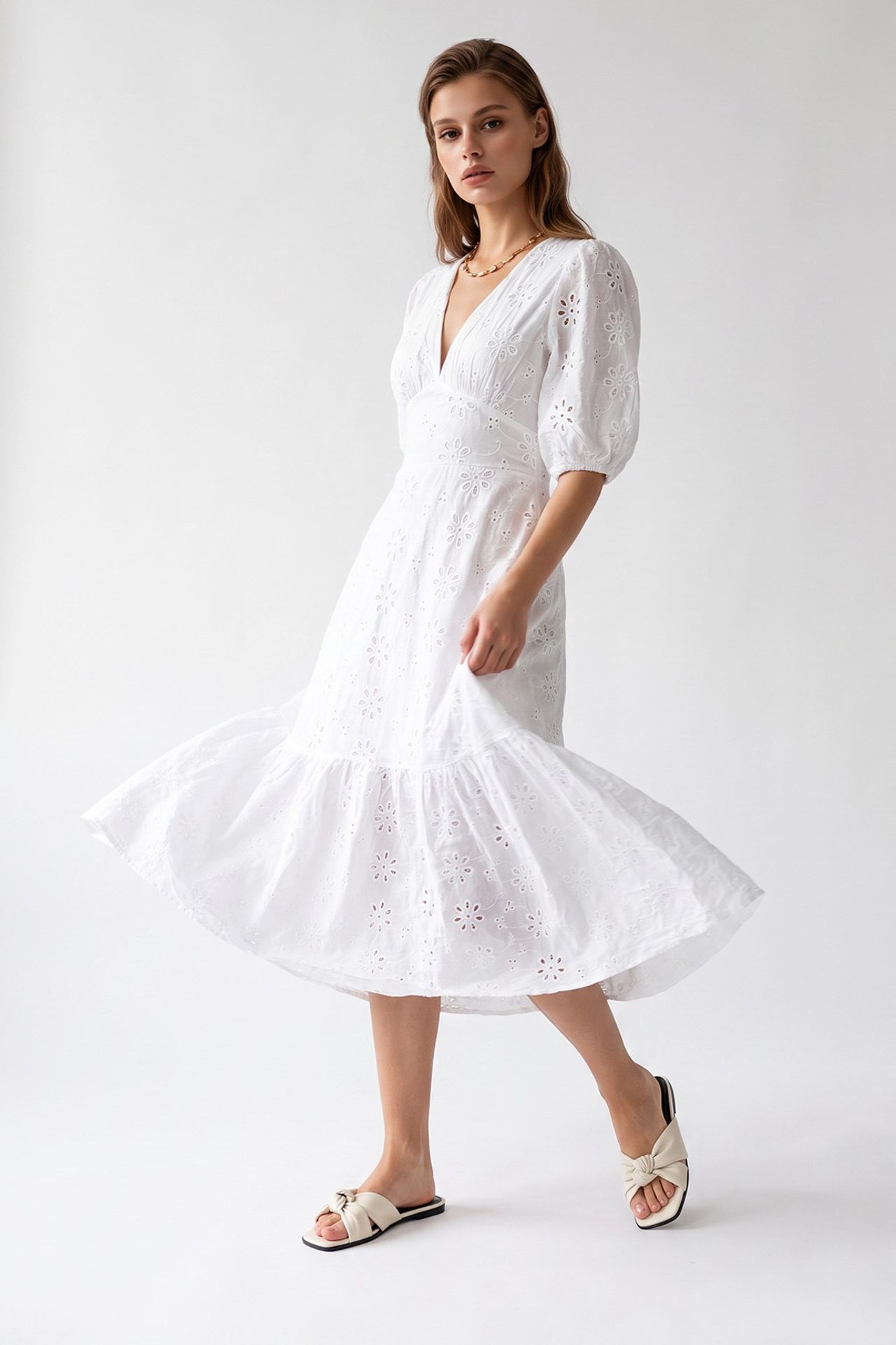 MIXRAY Cotton Maxi Dress 3