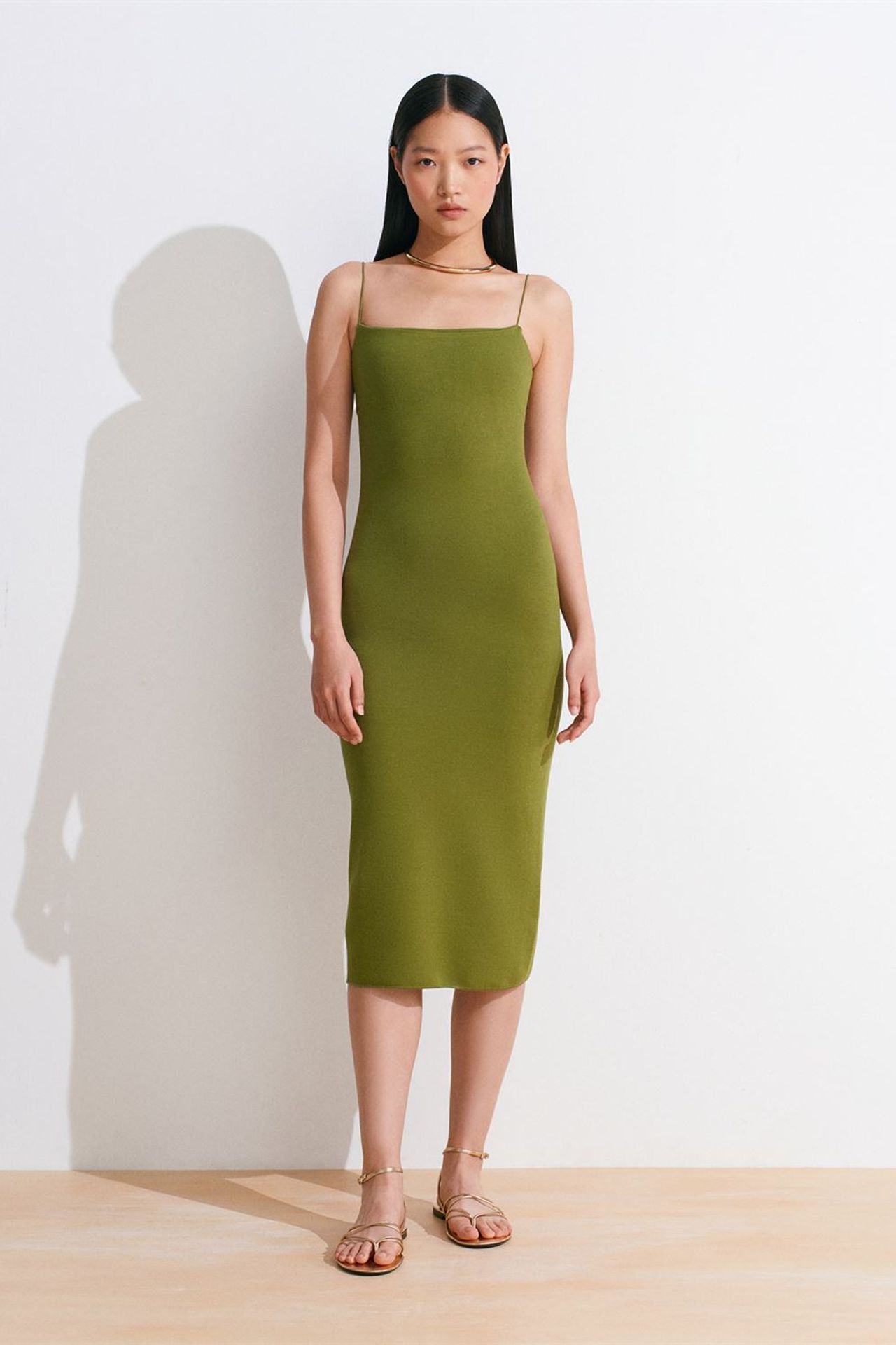 DILVIN Kolsuz Cut-Out Detaylı Bodycon Midi Elbise 3