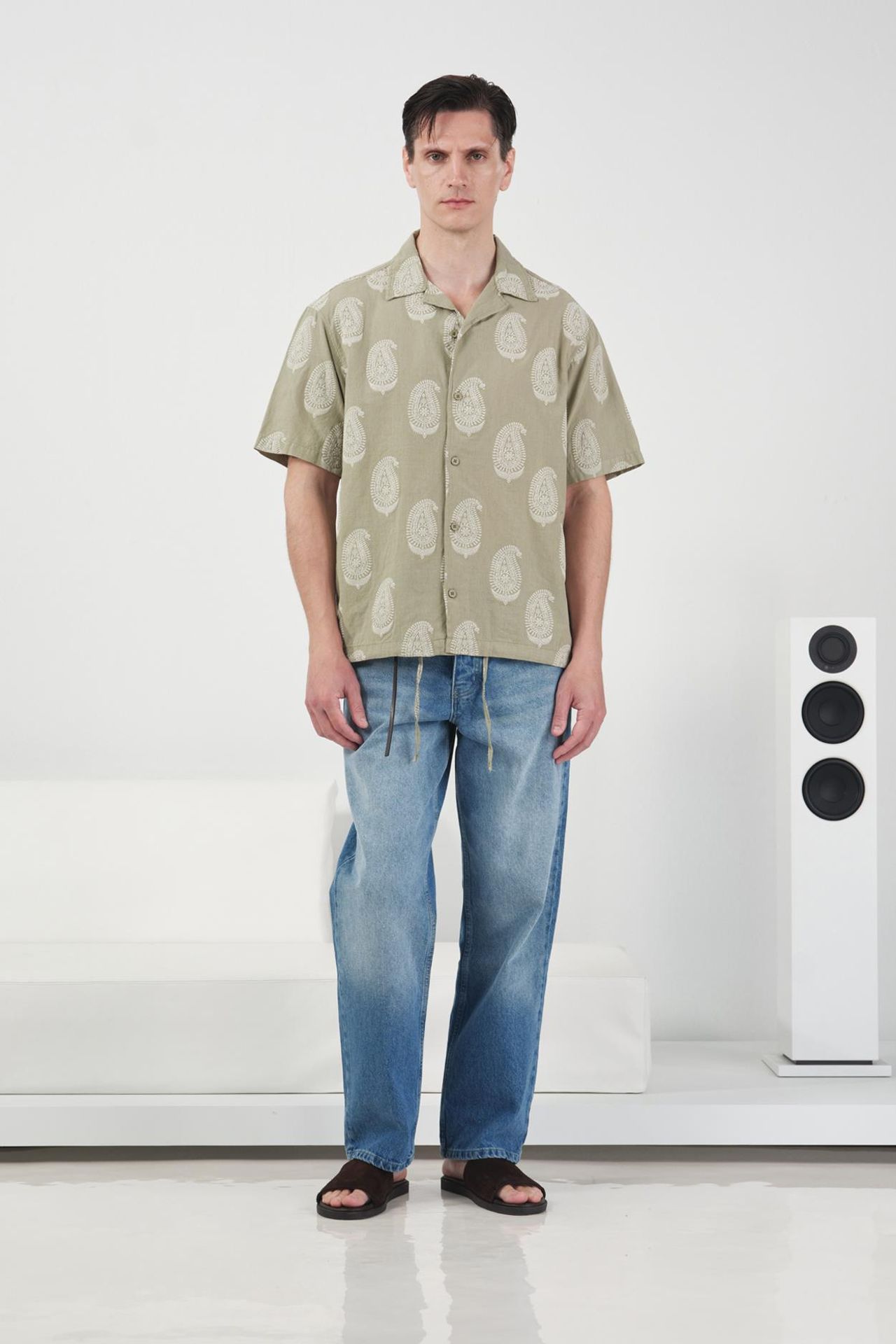 GIESTO Paisley Print Short Sleeve Shirt 4