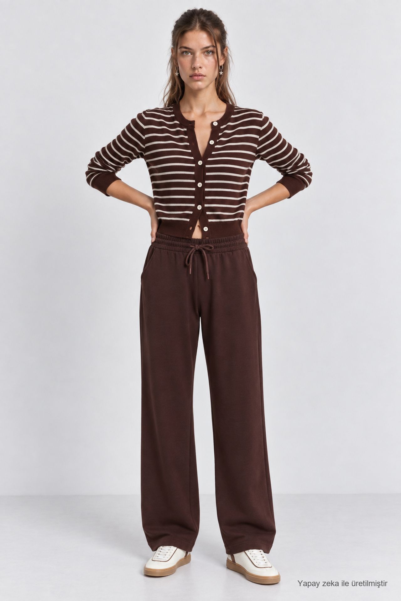 ISTANBUL Wide Leg Drawstring Waist Sweatpants 2