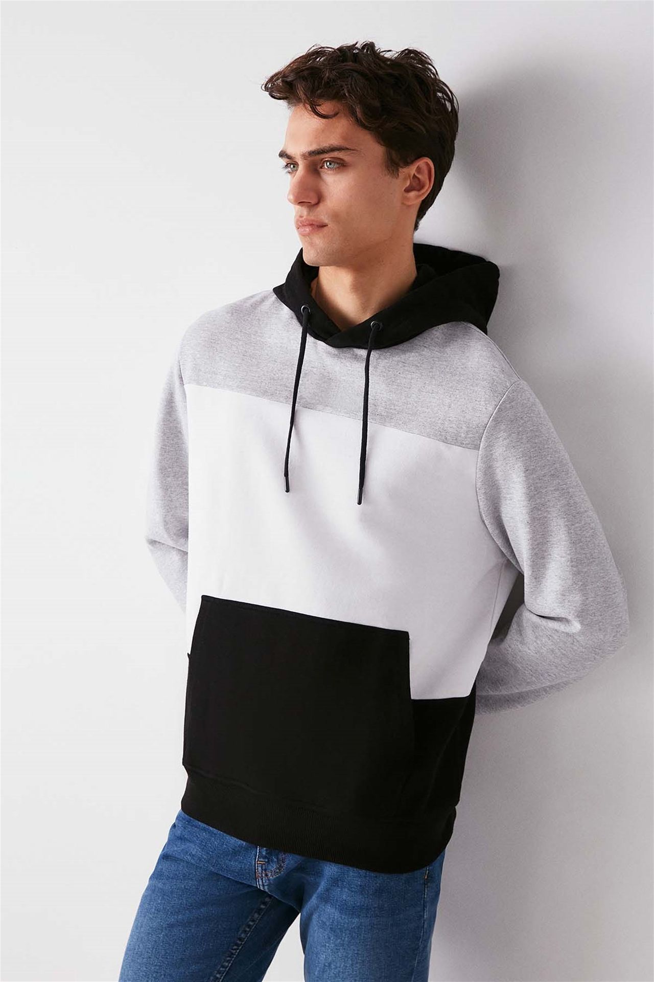 GRIMELANGE Renk Bloklu Kapüşonlu Sweatshirt 3