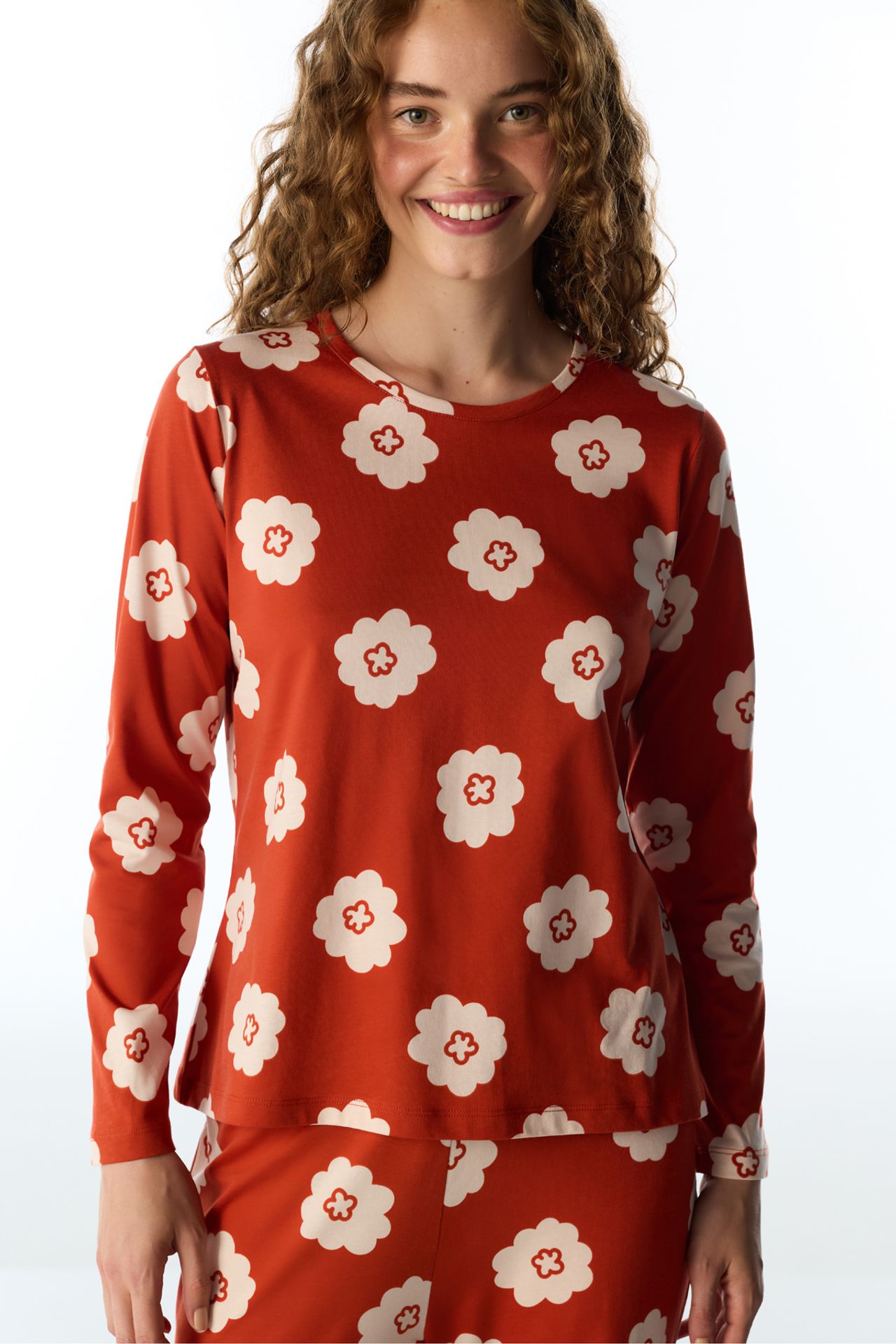 PENTI Soft Bloom Floral Long Sleeve Pants Pajama Set 3