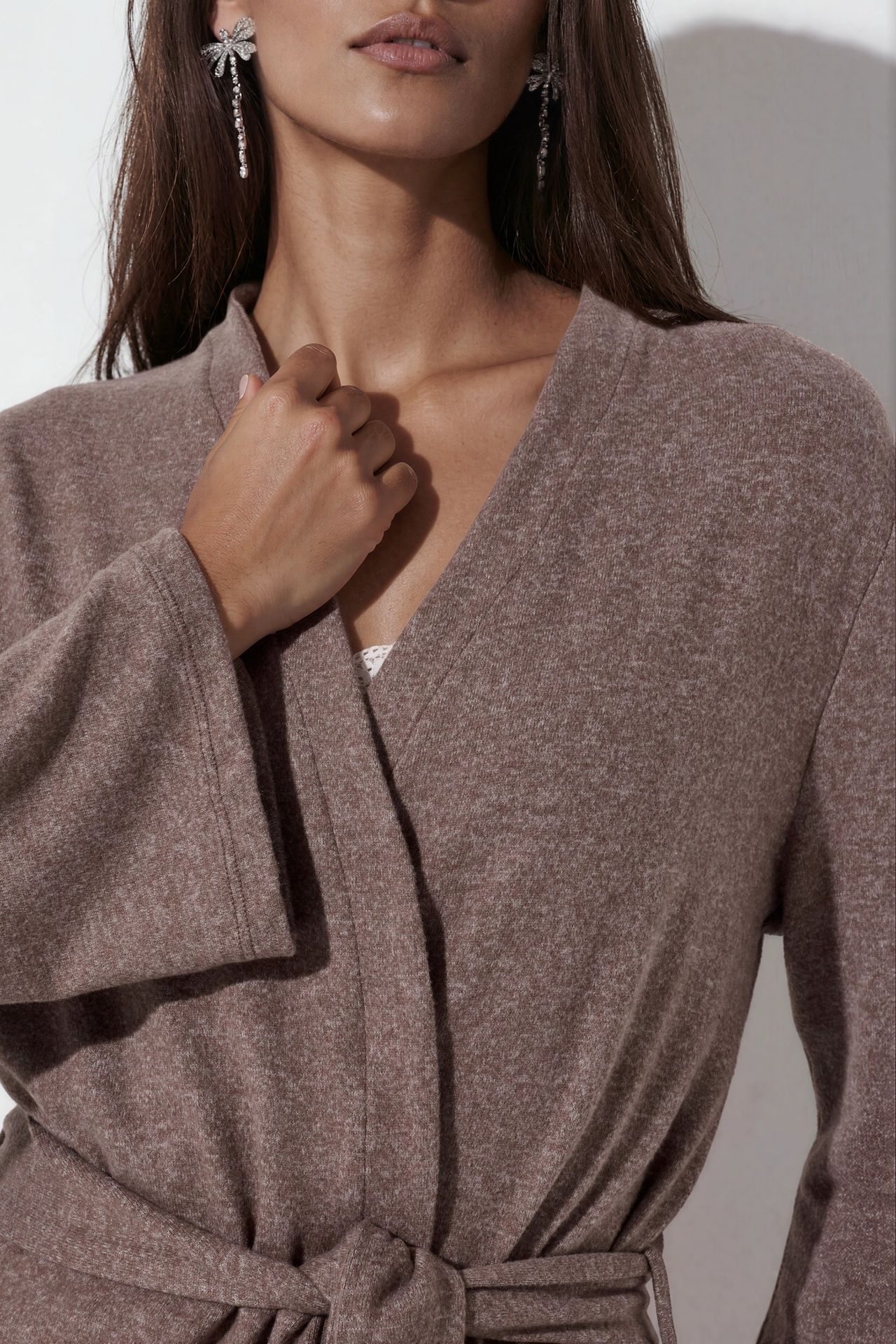 BUSEM Belted Ribbed Knit Cardigan 4