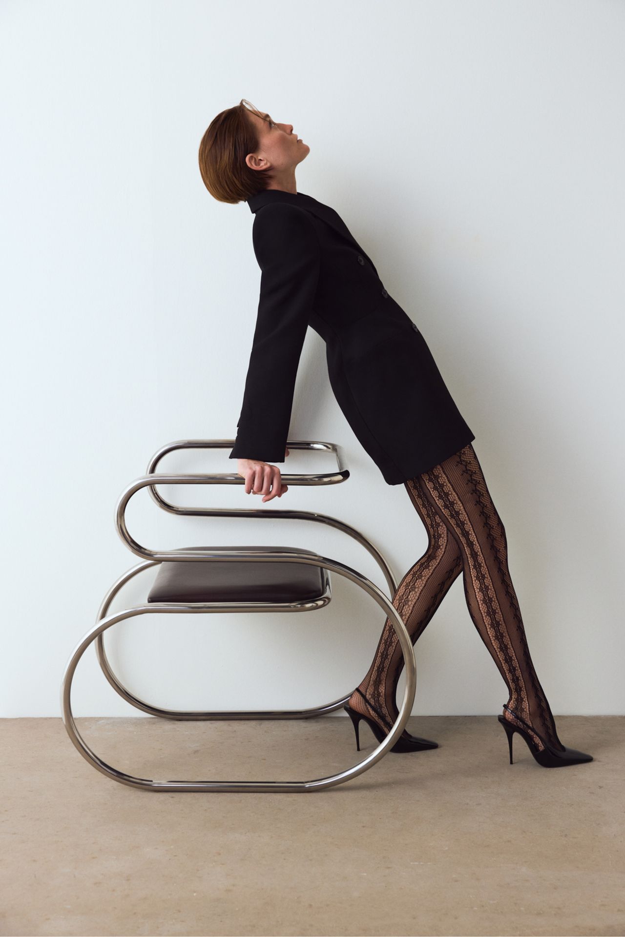 PENTI Amelia Geometric Pattern Mesh Tights 5