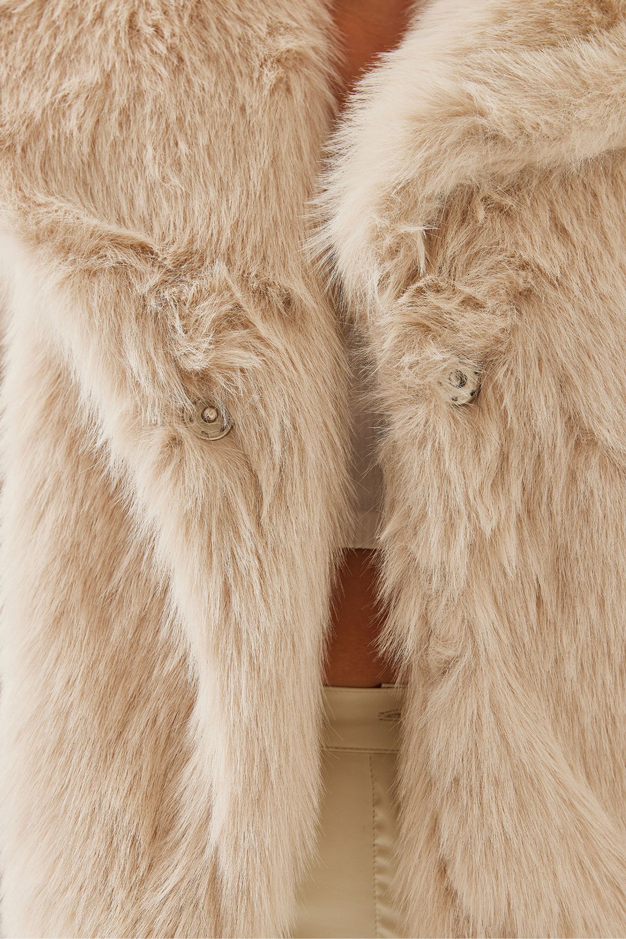LUCCI Women's Textured Puffer Coat with Faux Fur 3