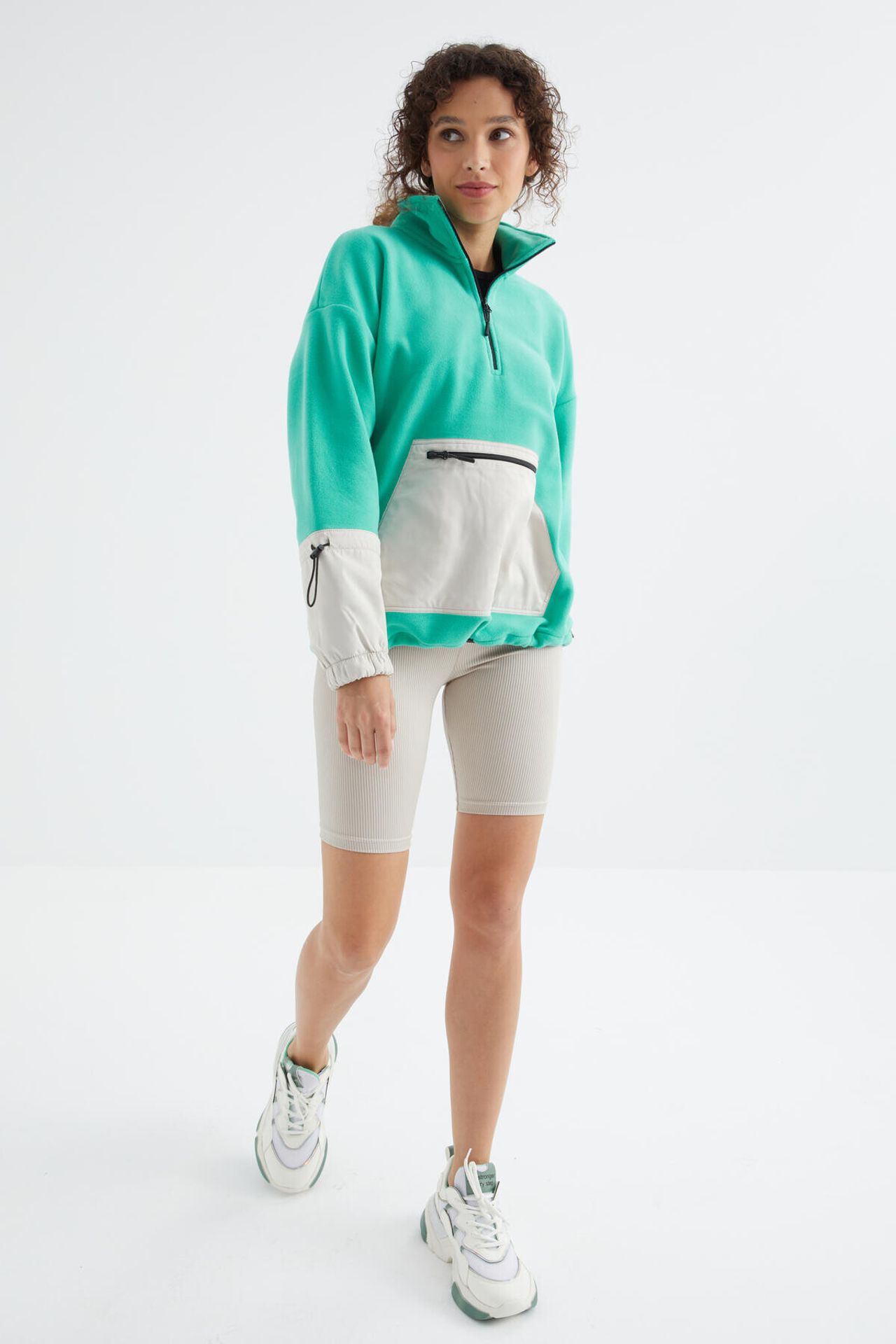 TOMMY Oversized Plush Half-Zip Sweatshirt 4
