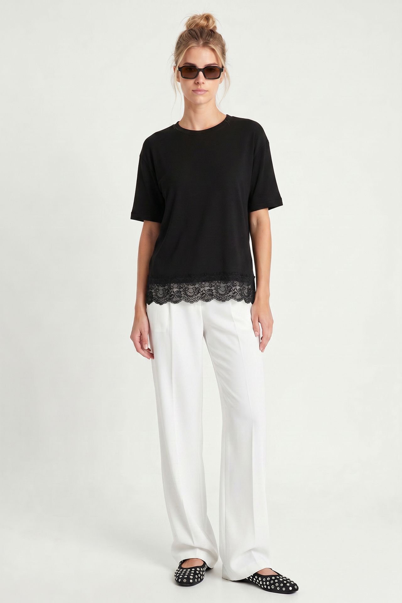 ISTANBUL Oversized Lace Knit Blouse 4