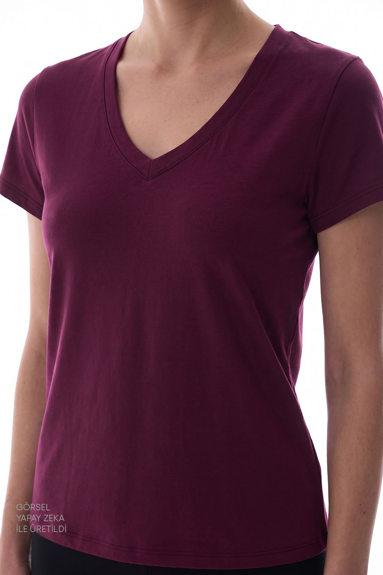 PENTI Women's Modal V-Neck T-Shirt 3