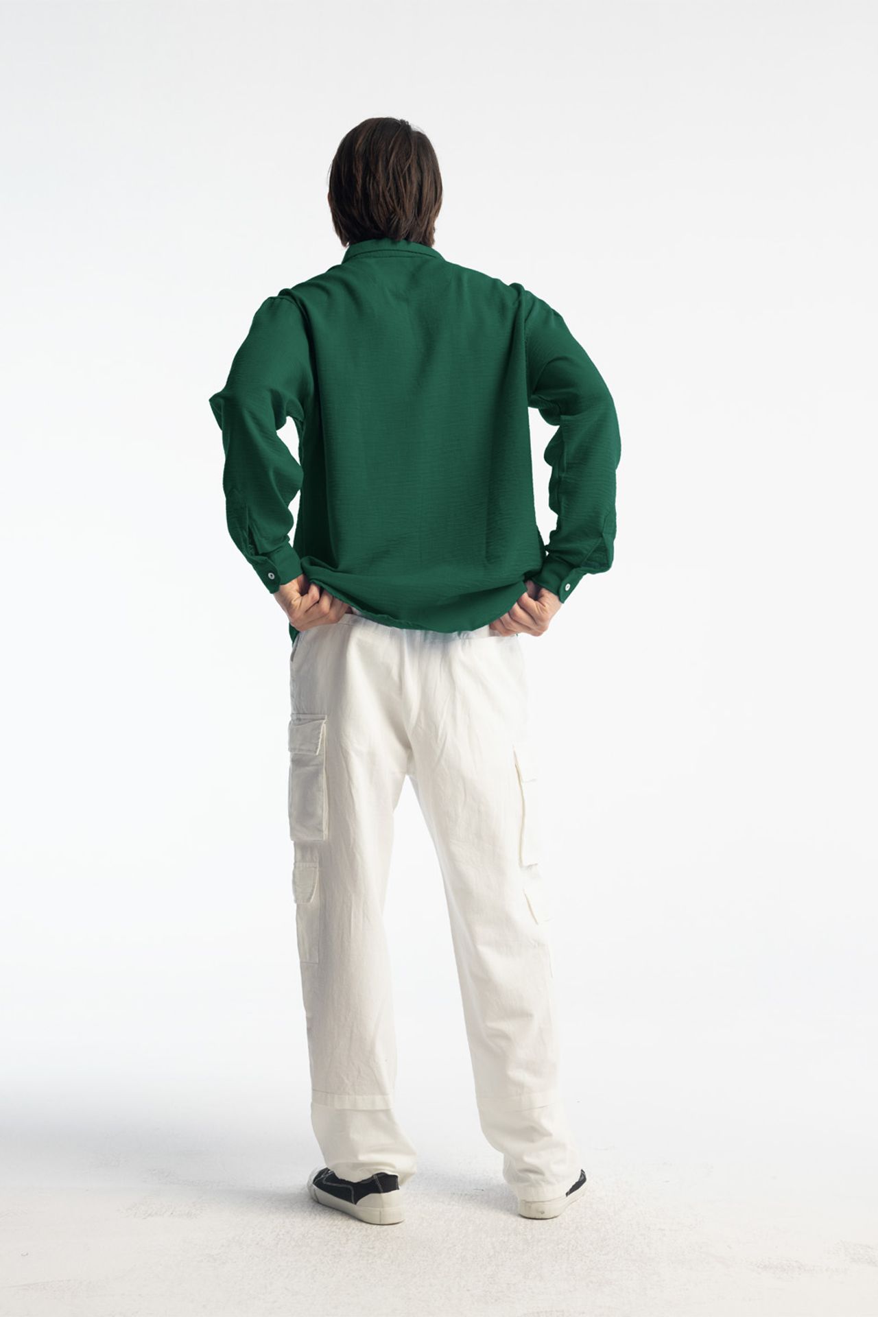 GIESTO Oversized Button-Up Long Sleeve Shirt 5