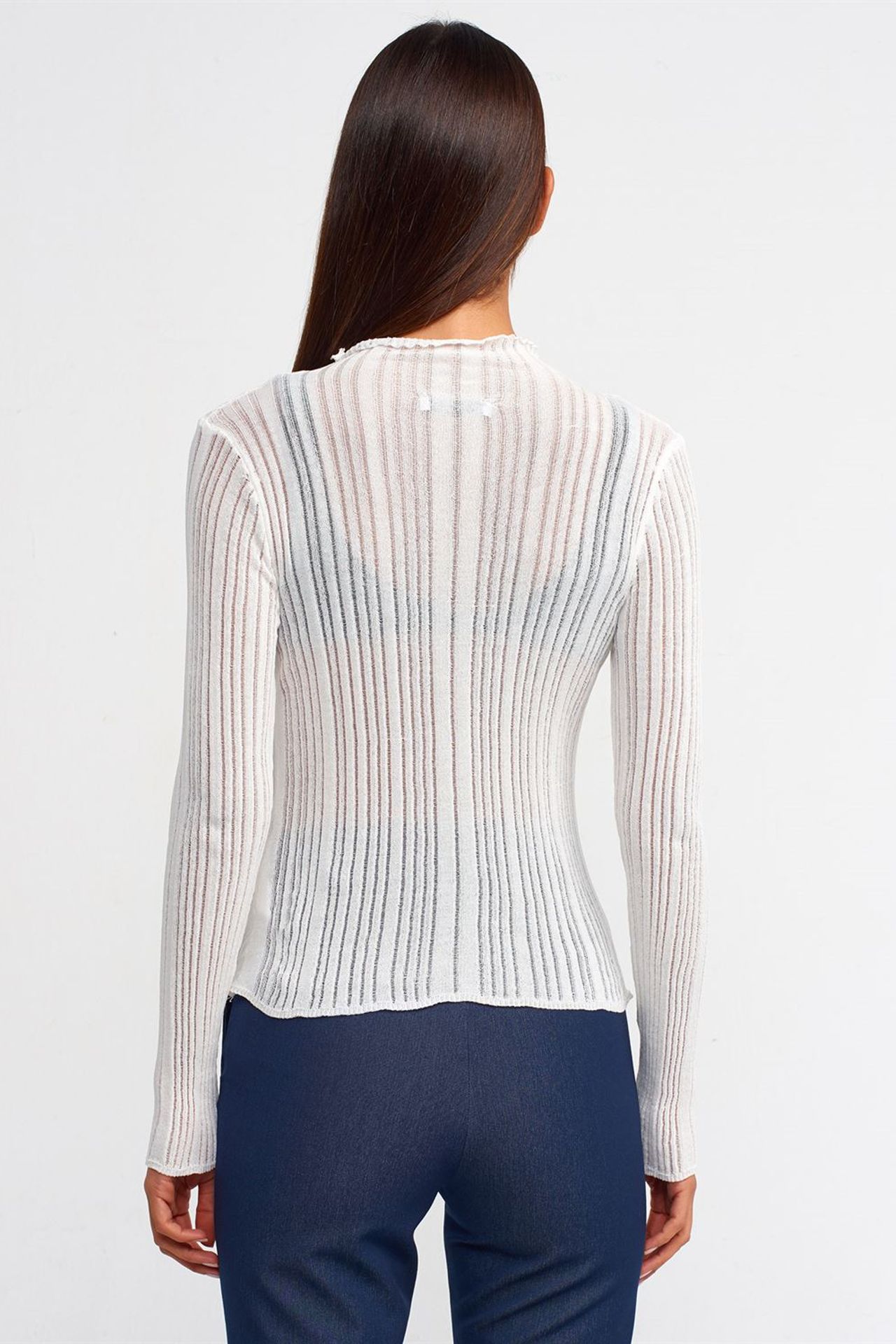 DILVIN Slim Fit Ribbed Half-Turtleneck Sweater 2