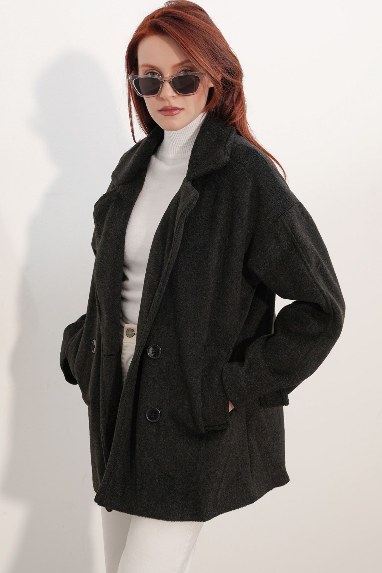 BDART Relaxed Fit Shawl Collar Buttoned Coat 4