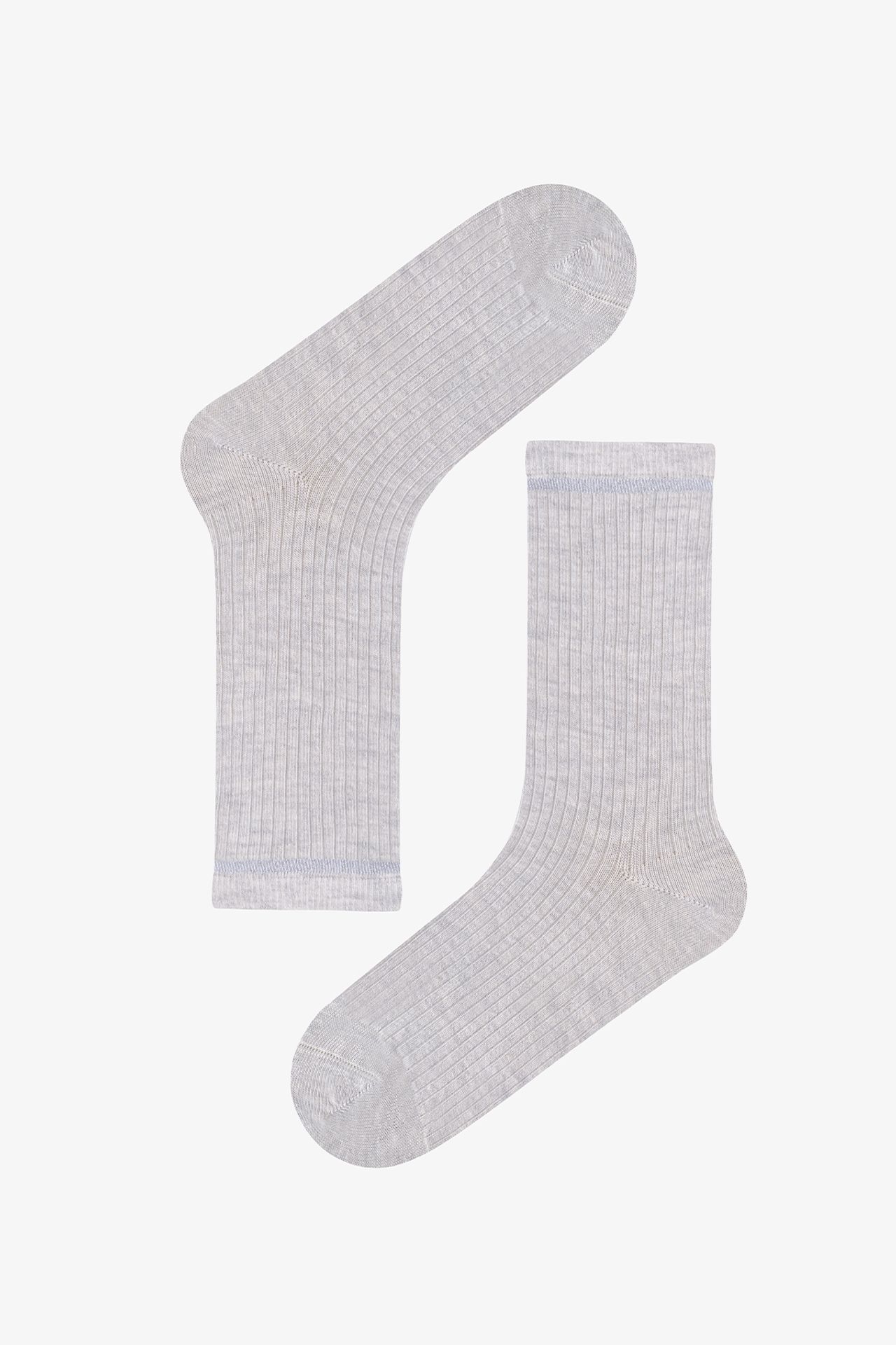 PENTI Shiny Nature Striped Cotton Sparkly Pair Crew Socks 4