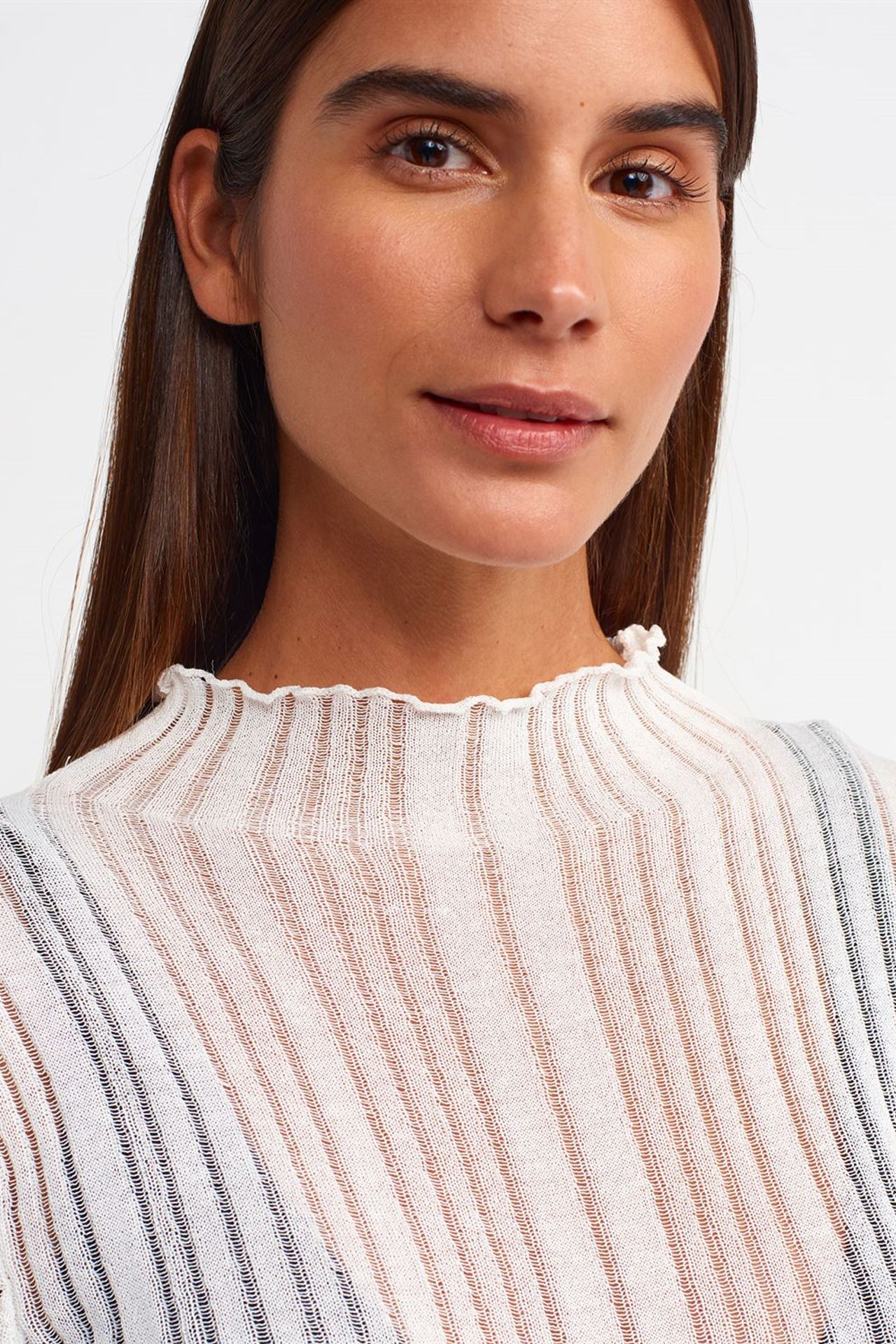 DILVIN Slim Fit Ribbed Half-Turtleneck Sweater 4