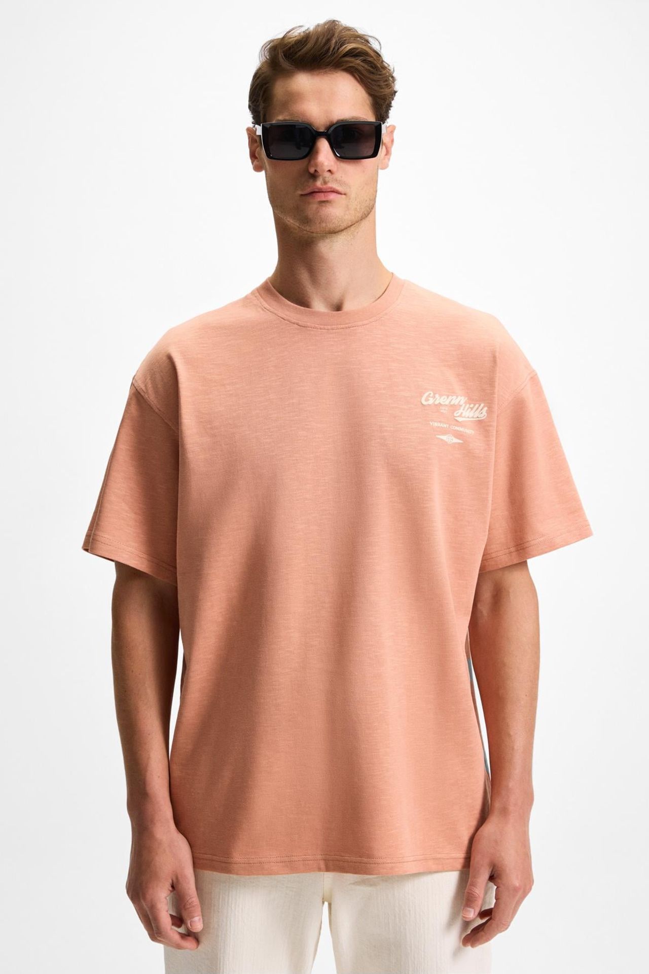 GRIMELANGE Oversized Crew Neck Logo T-Shirt 1