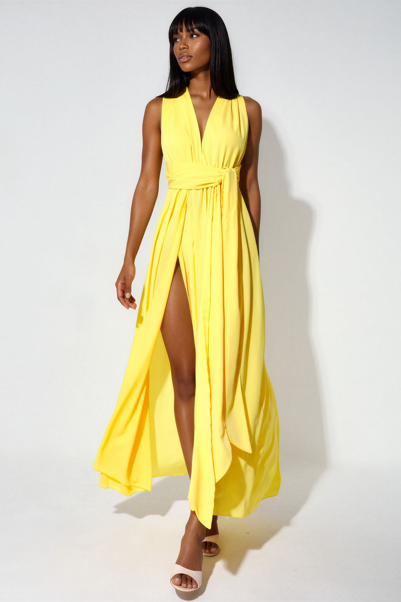 MSN Fitted Maxi Dress With Slit 1