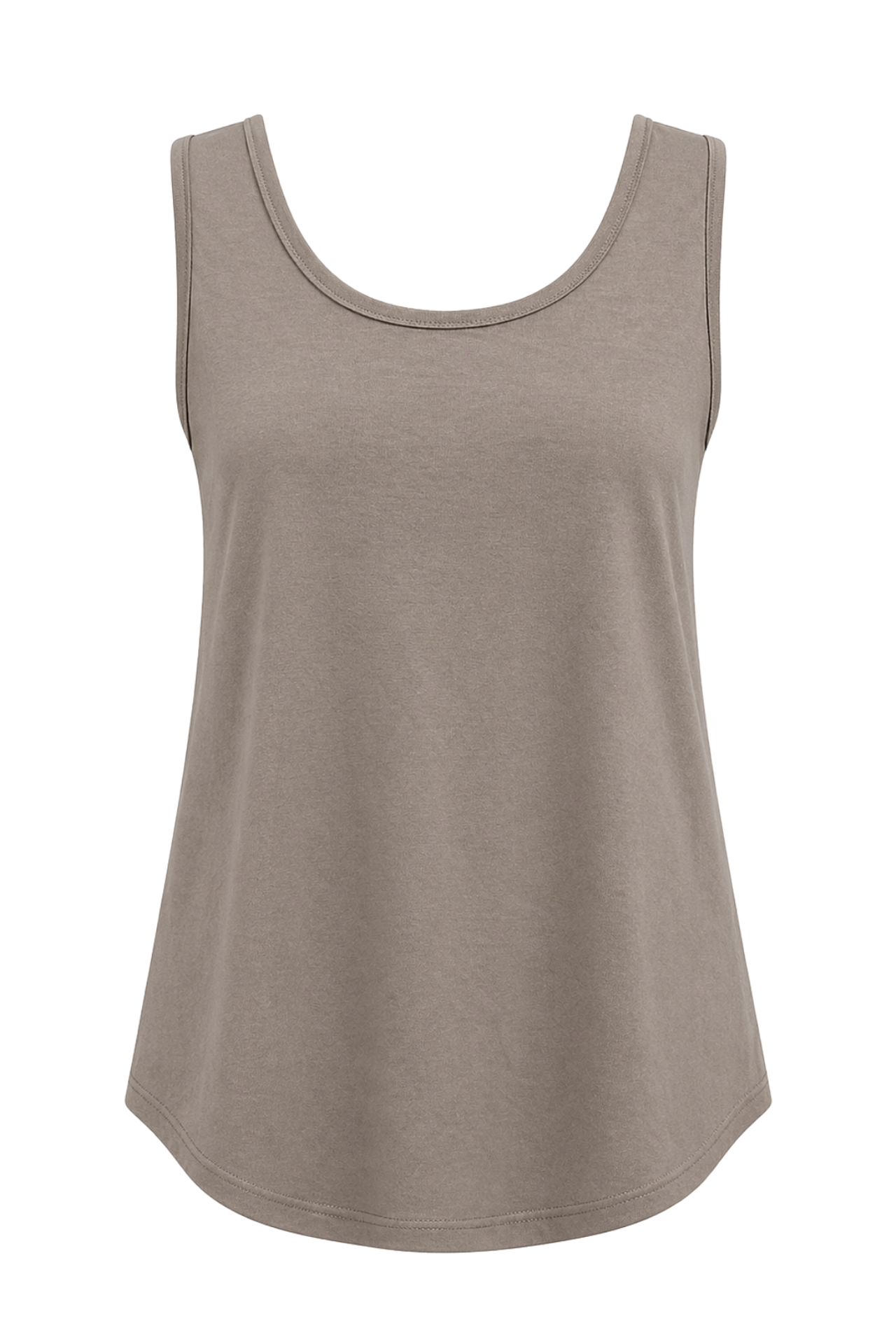 MIXRAY Casual U Neck Cotton Blend Tank Top 1