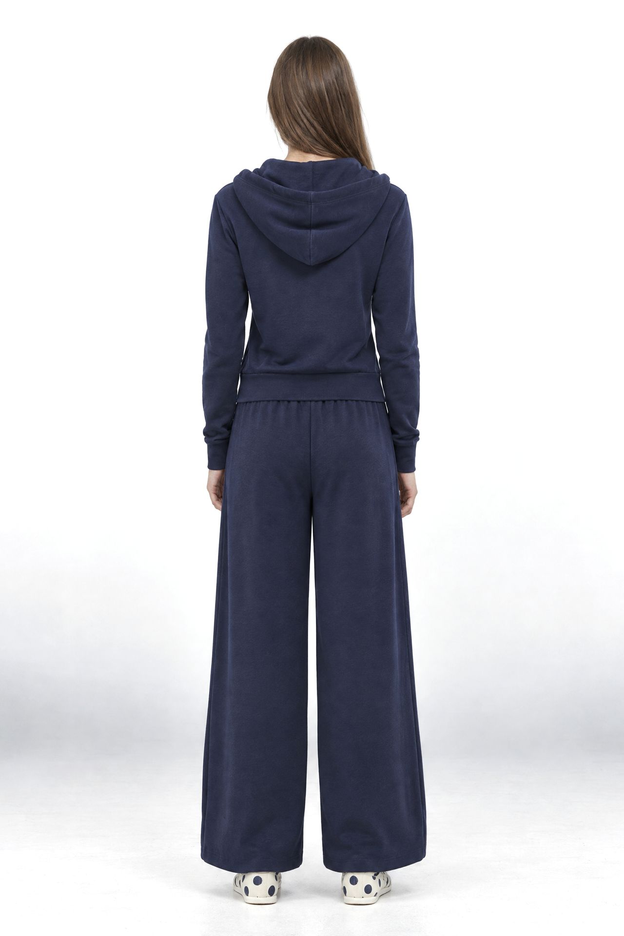 BUSEM Mid-Waist Wide-Leg Knit Joggers 3