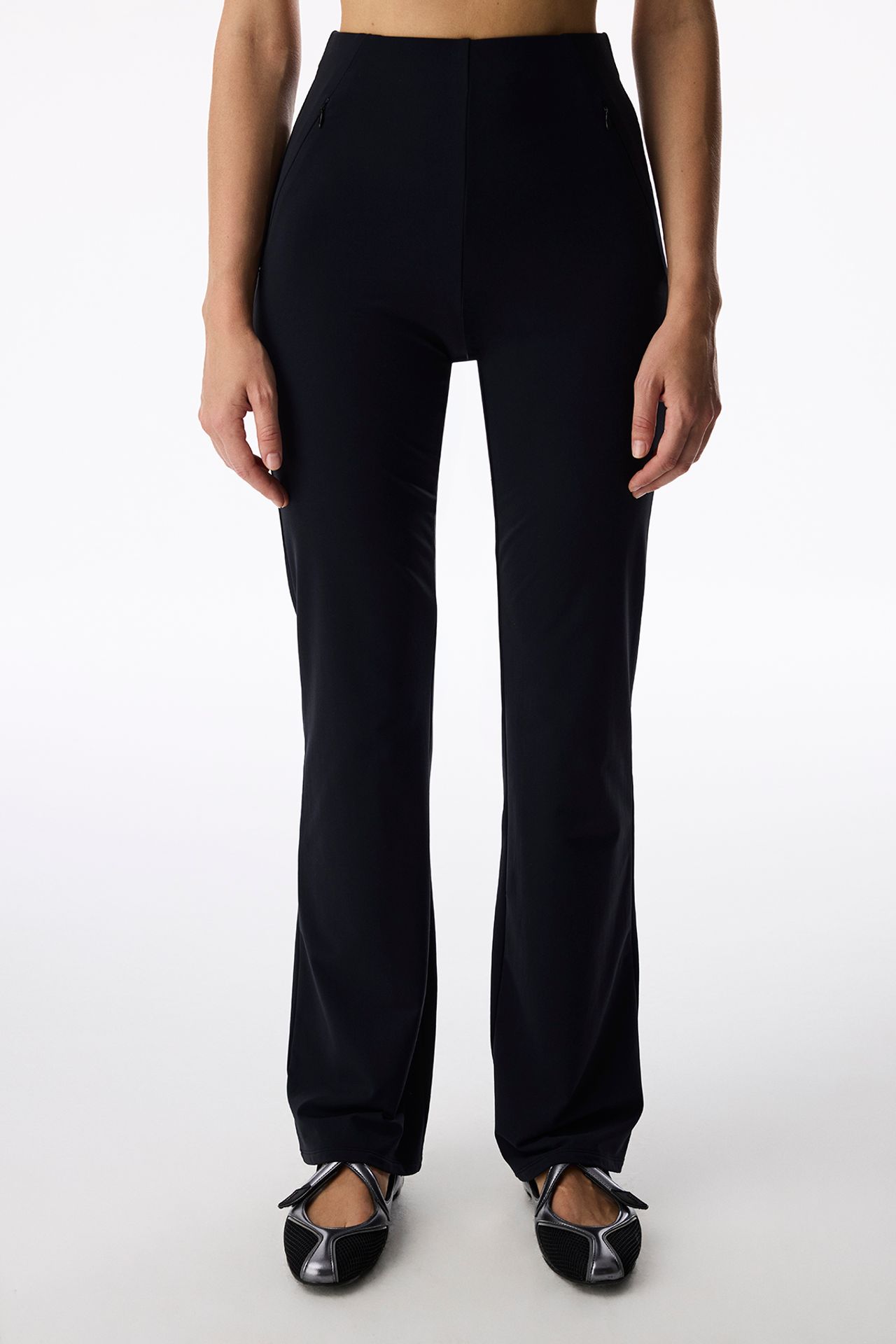 PENTI Warm Touch Zipper High Waist Flare Leggings 2