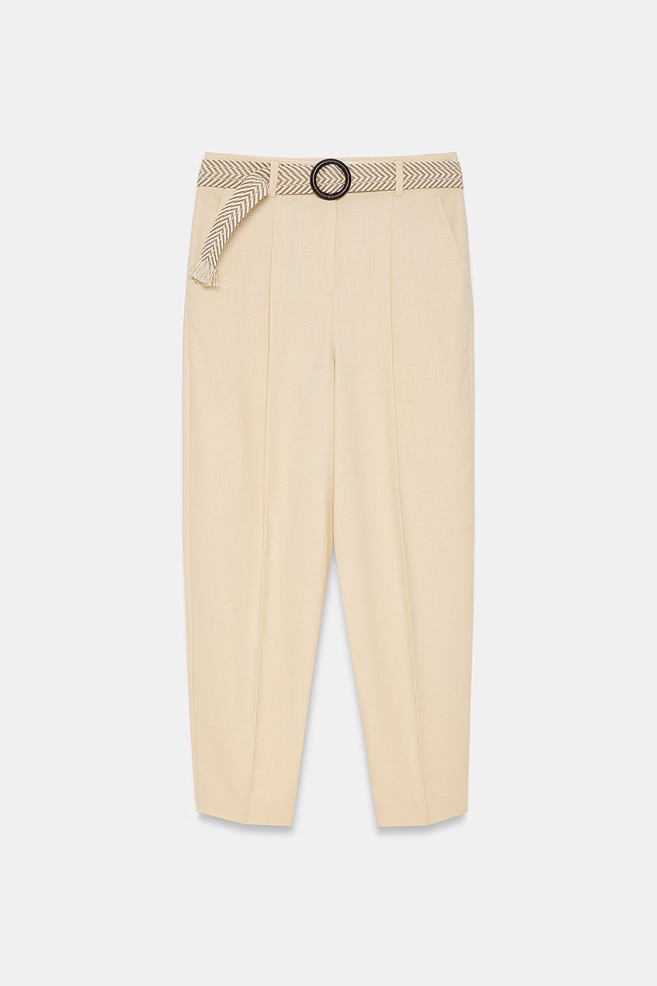 DILVIN Pleated Straight-Leg Crepe Trousers 5