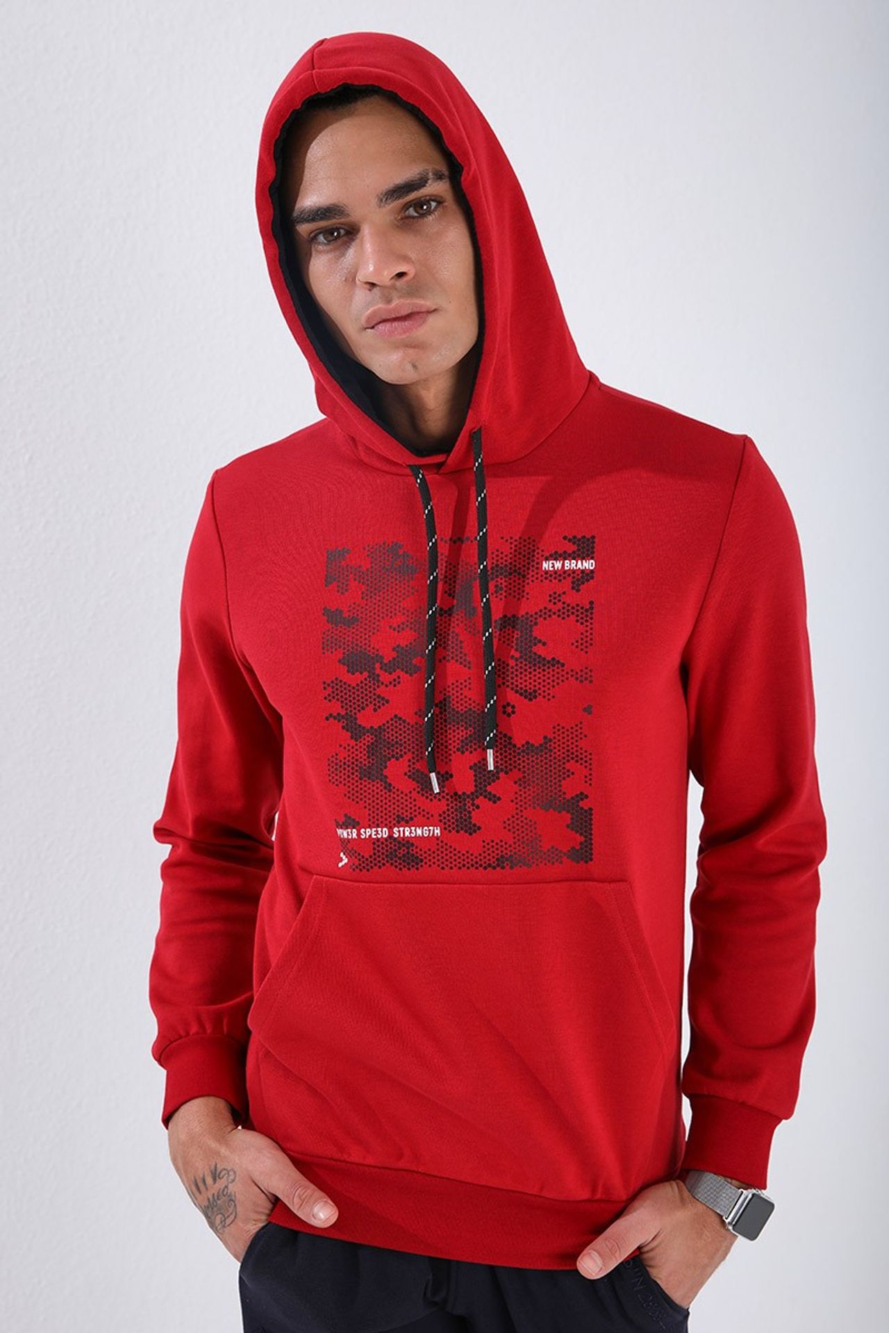 TOMMY Men's Camouflage Printed Hoodie 5