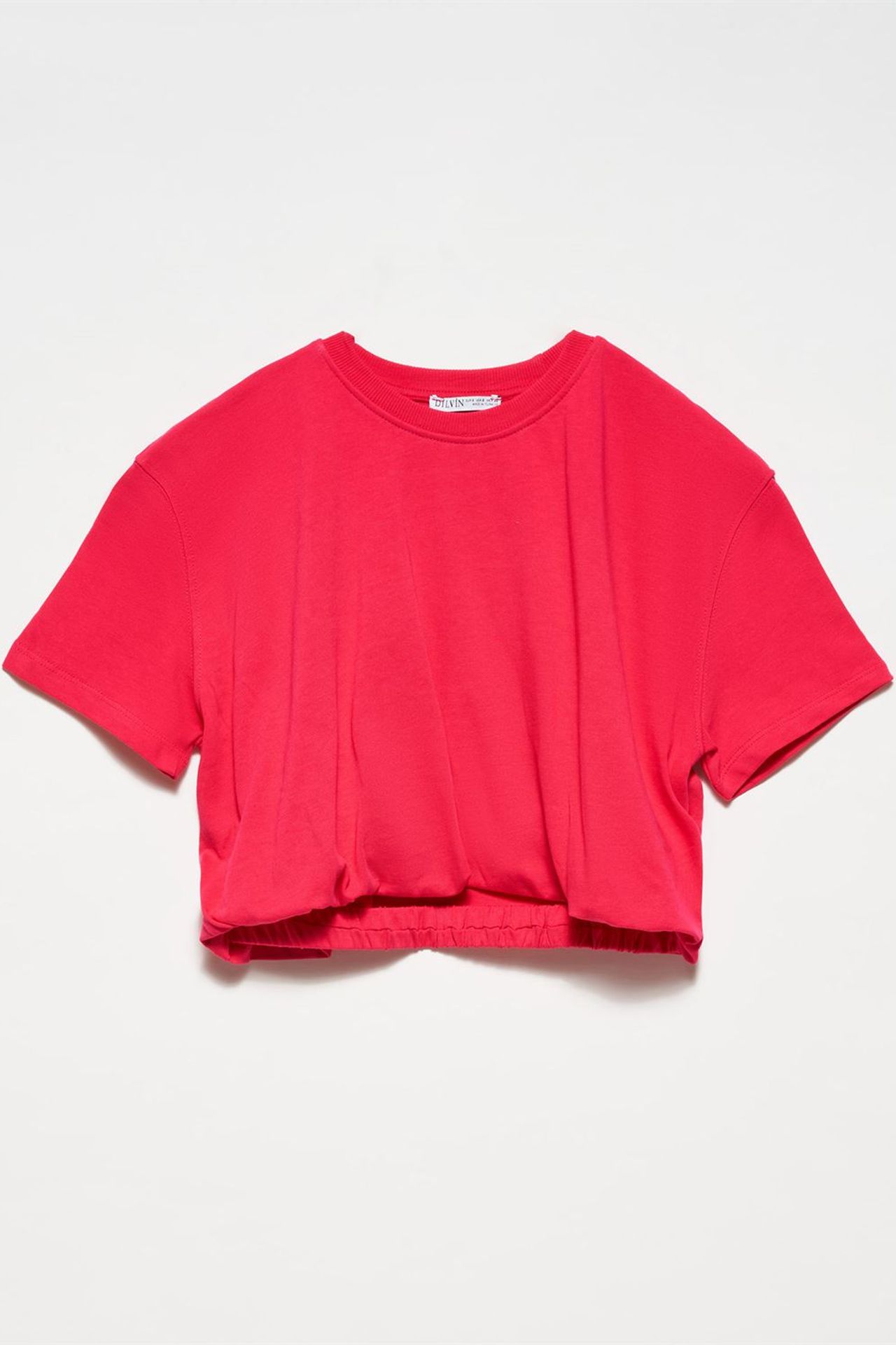 DILVIN Women's Crop Crew Neck Cotton T-Shirt 1