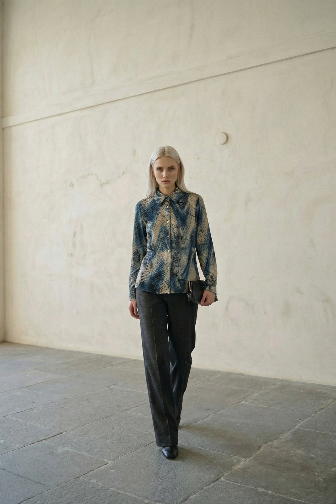 MY FASHION Women's Abstract Velvet Woven Shirt 6