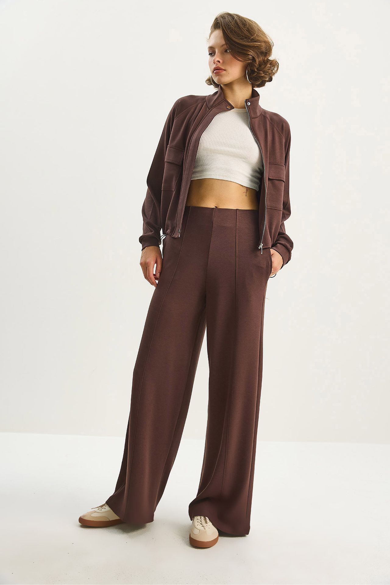 LUCCI Jacket-Pants Viscose Blend Two-Piece Coord Set 3