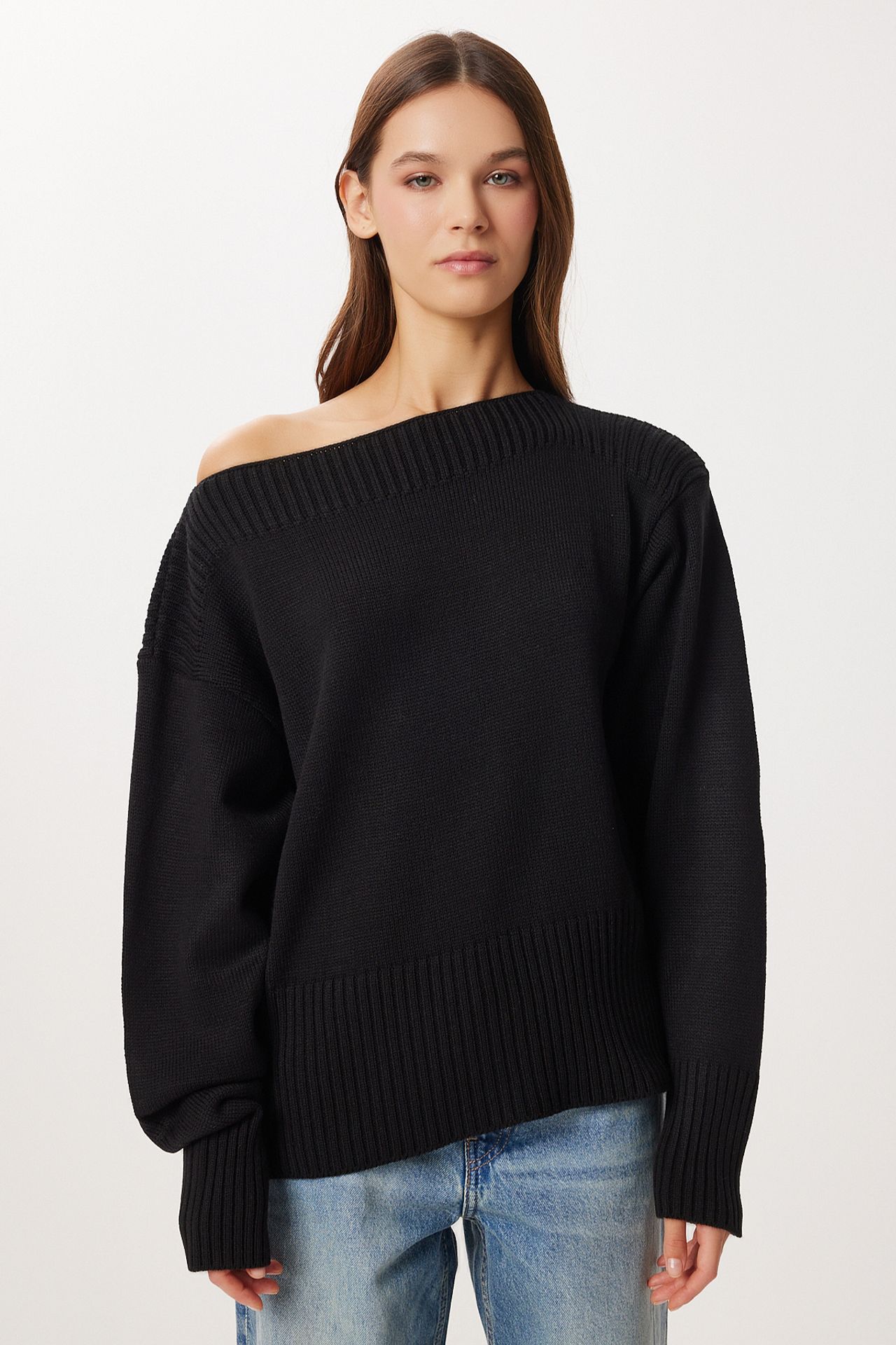 ISTANBUL Boat Neck Ribbed Sweater 3