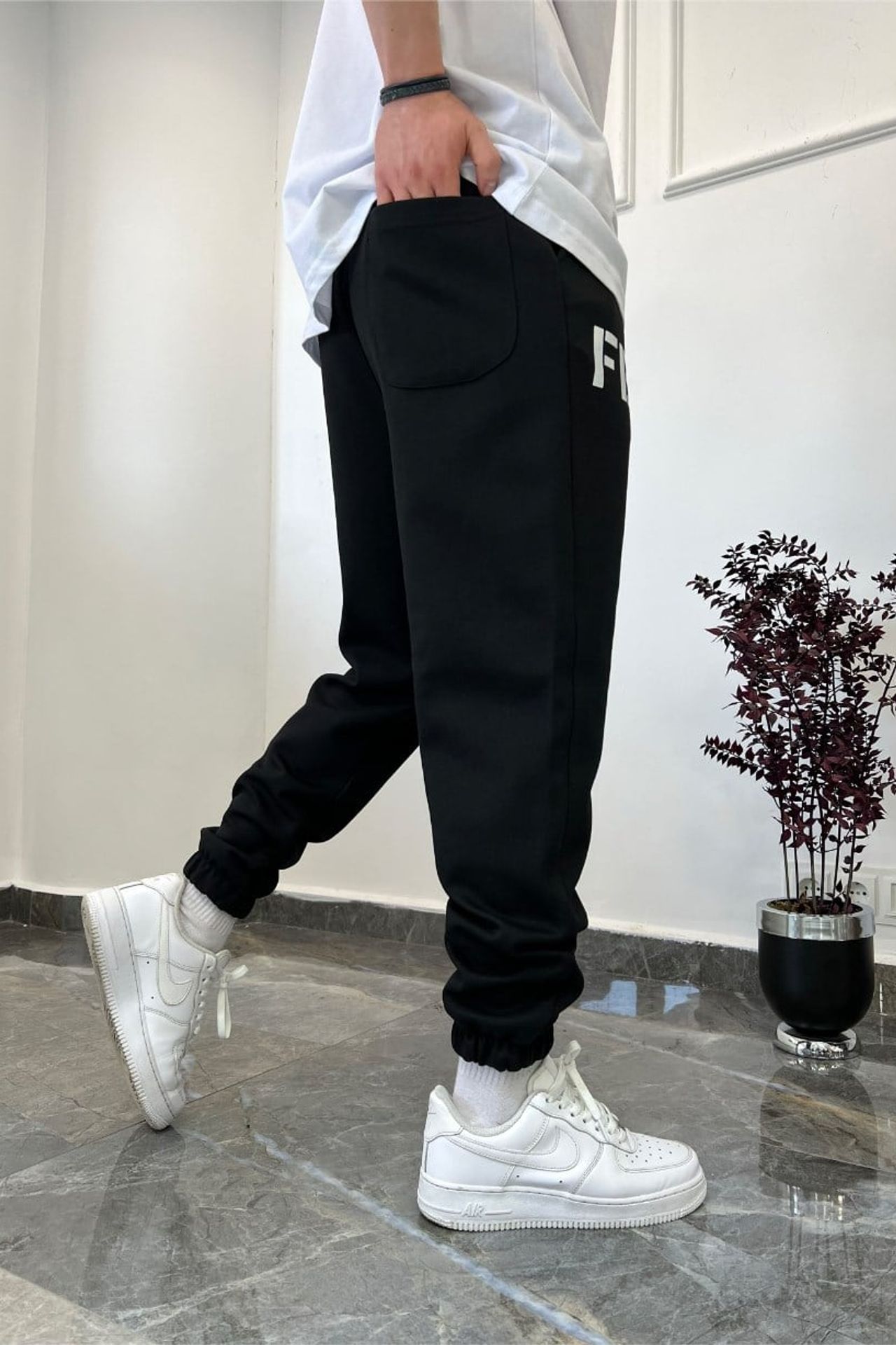 NOMARC Printed Elastic Waist Joggers 2