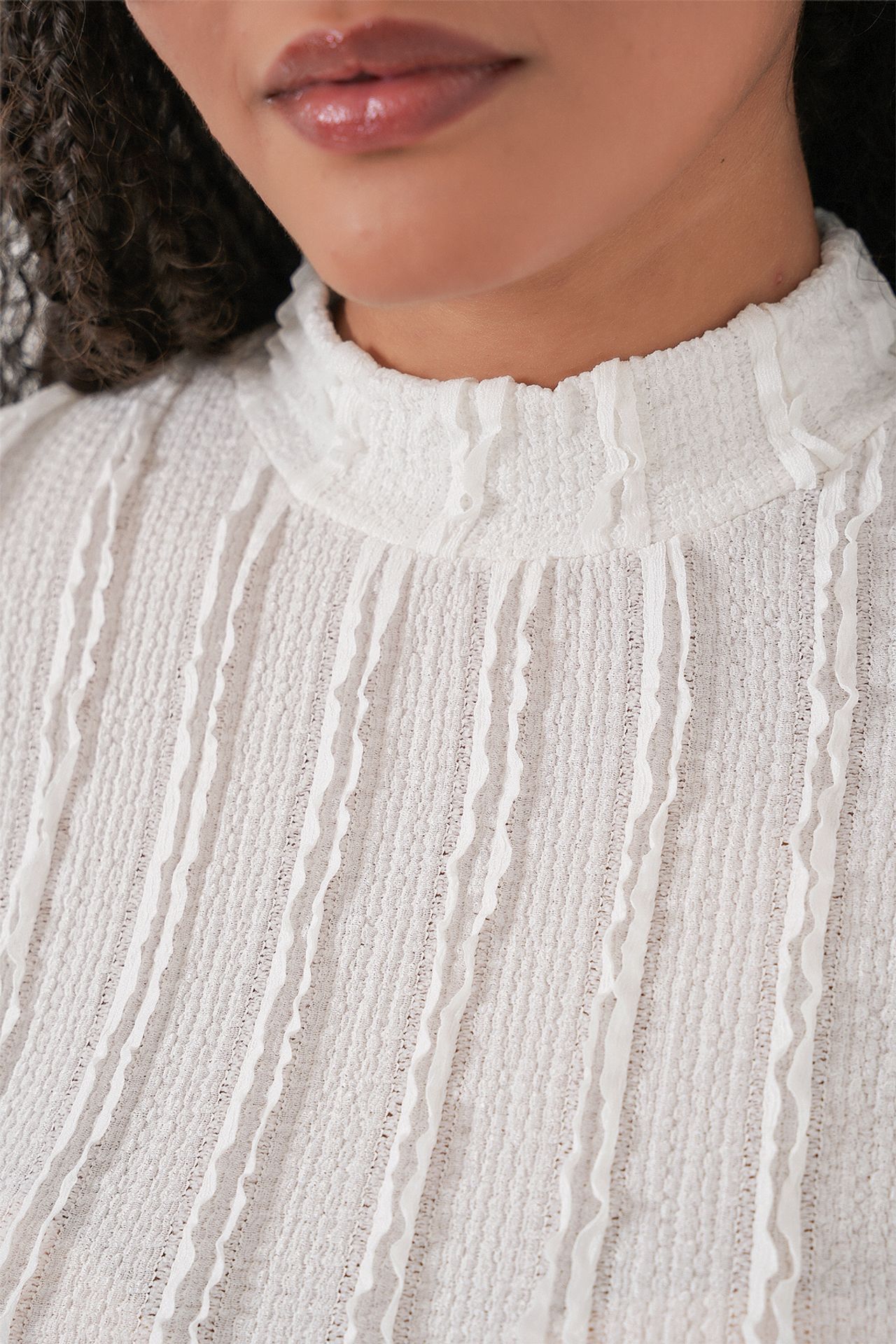 BDART Textured Slim Fit Half Turtleneck Blouse 6