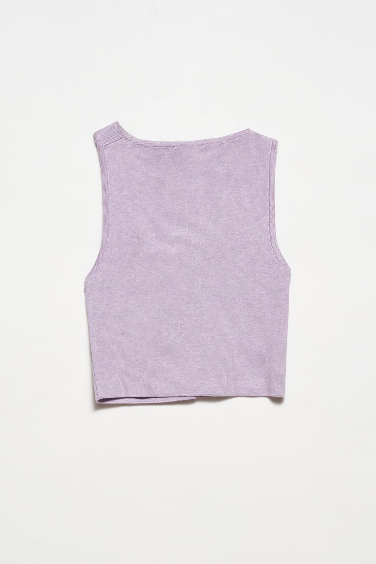DILVIN Seamless Asymmetrical Crop Knit Top 6