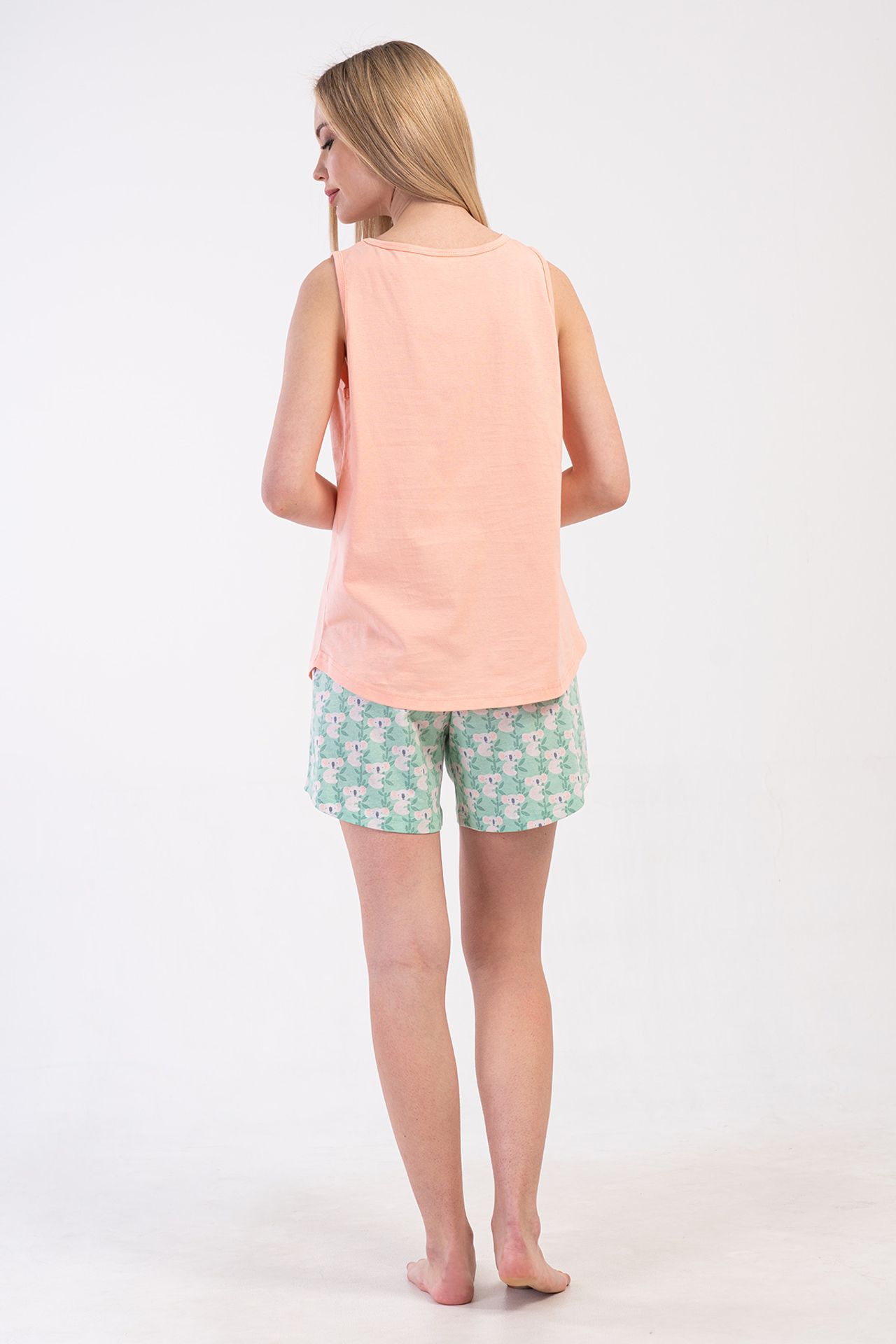 YAKE Rahat Bisiklet Yaka İki Parçalı Pijama Takımı 4