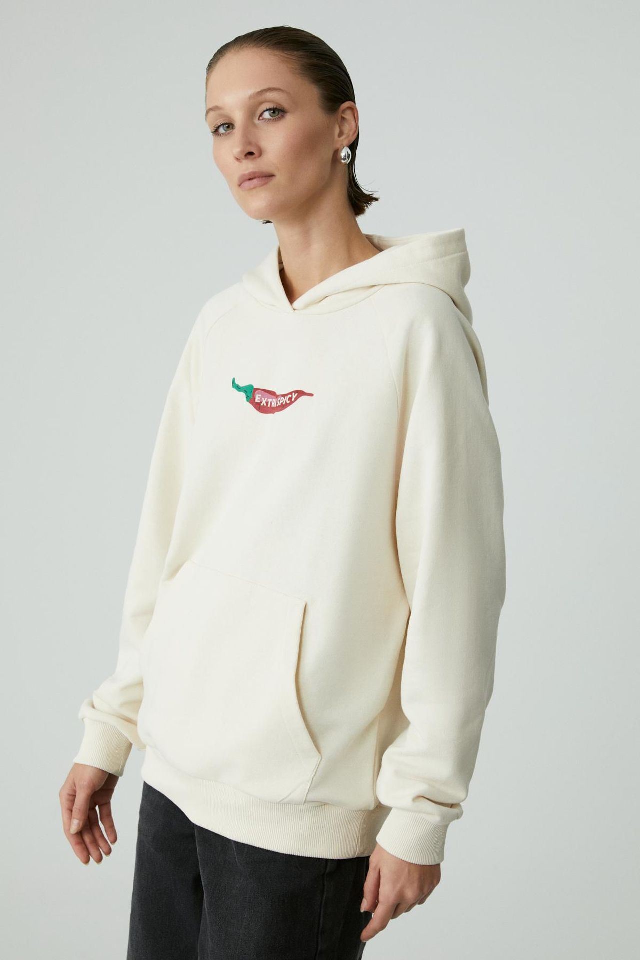 GRIMELANGE Oversized Printed Hooded Sweatshirt 3