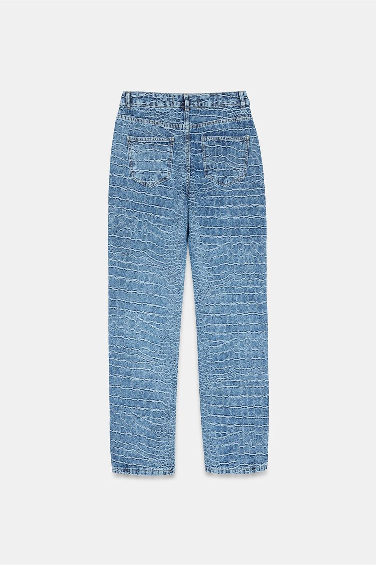 DILVIN Yüksek Bel Düz Paça Dokulu Jean 6