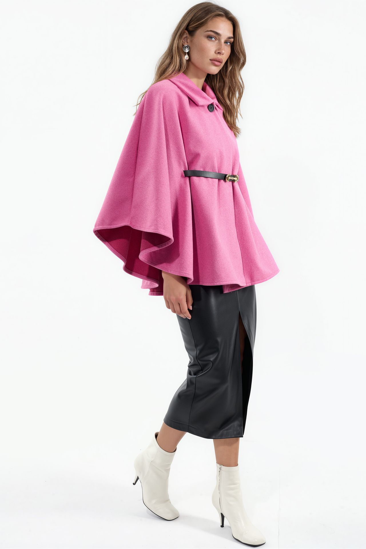 BDART Belted Tweed Cape Coat 2