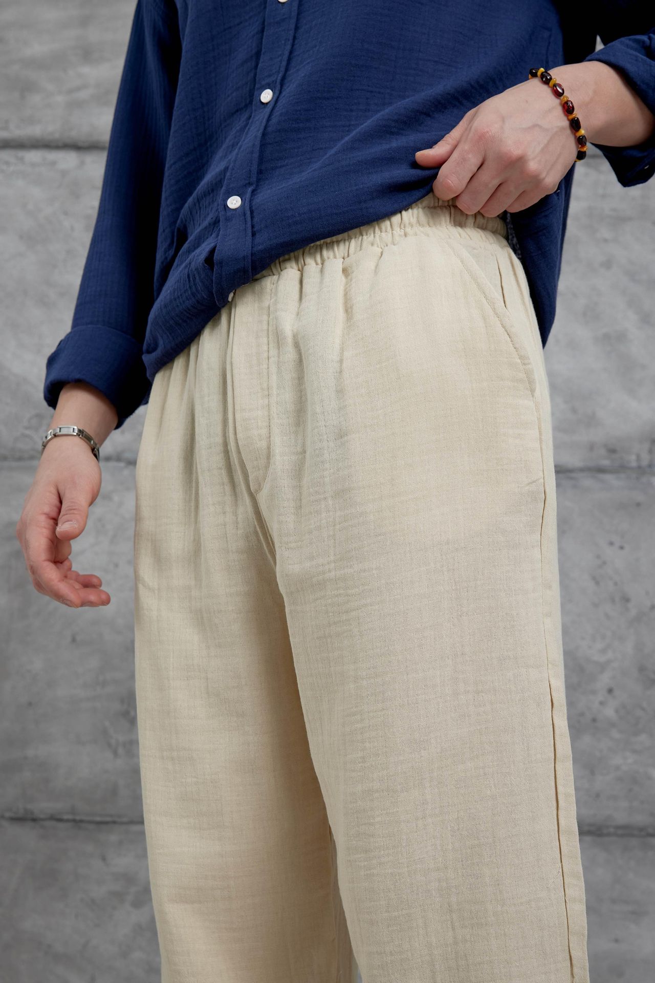 NOMARC Lastikli Bel Geniş Paça Pantolon 2