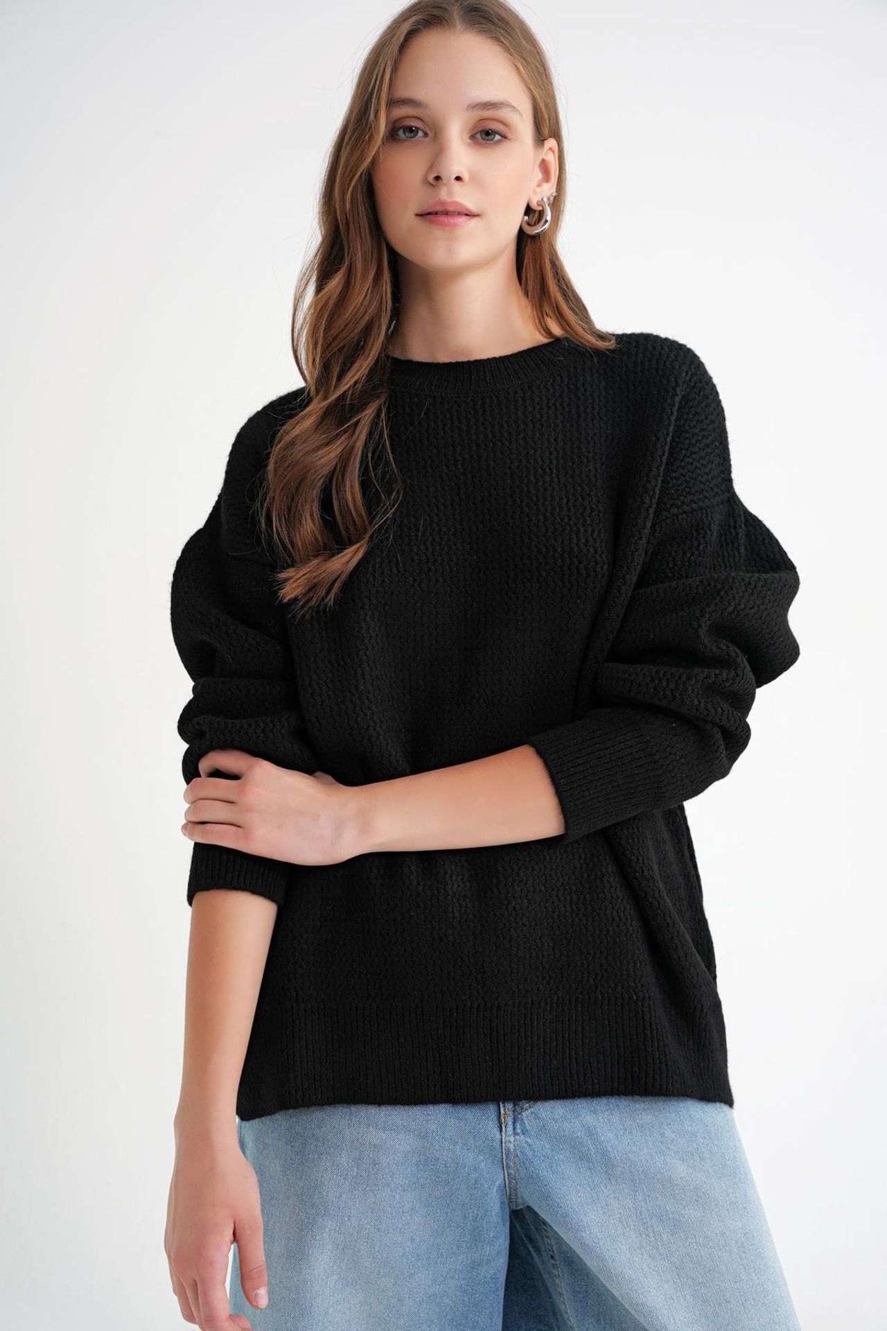 Mixray Long Sleeve Ribbed Knit Sweater 2