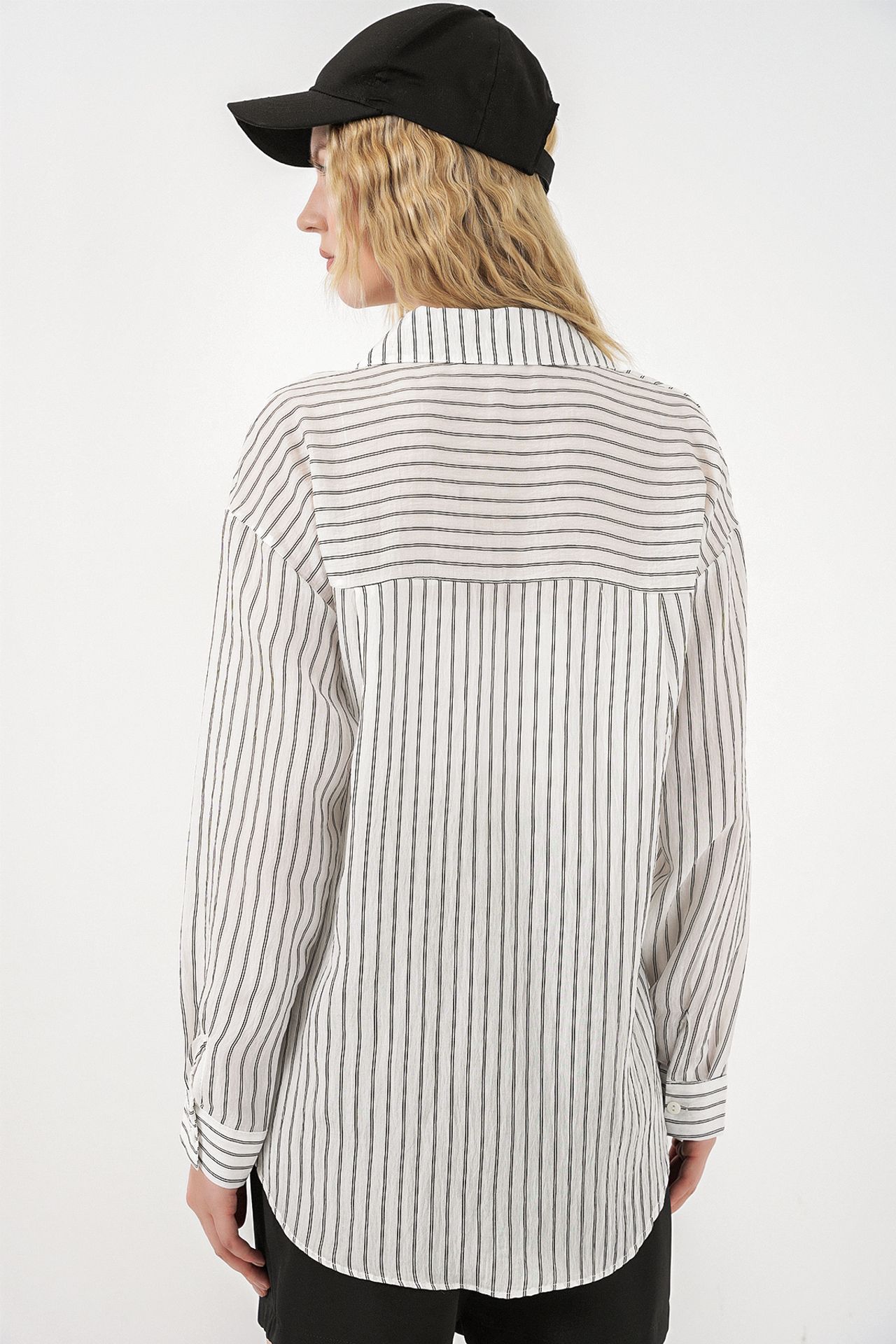 BDART Oversized Striped Button-Front Shirt 5
