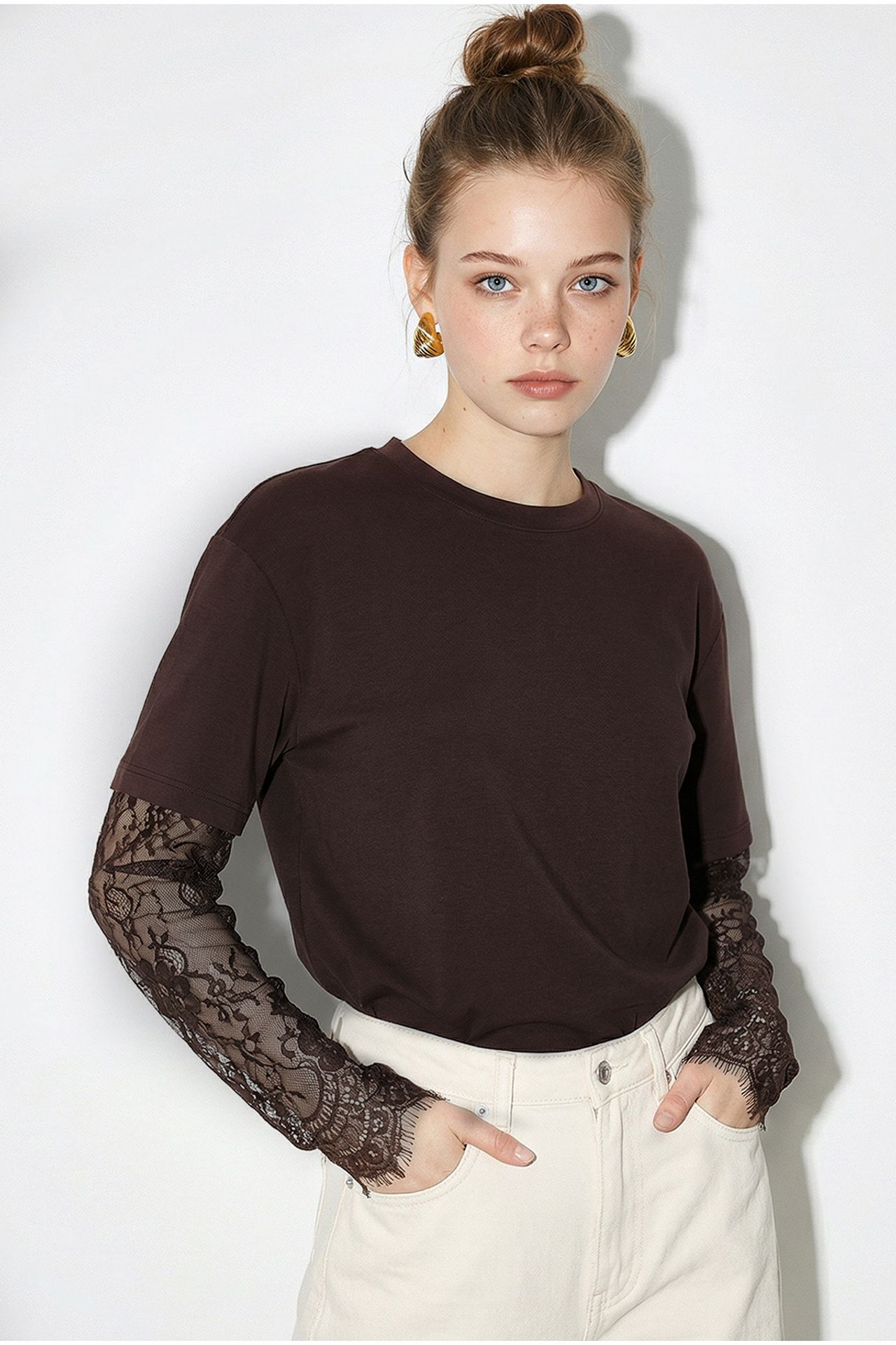 LUCCI Women's Oversized Crew Neck T-Shirt 3