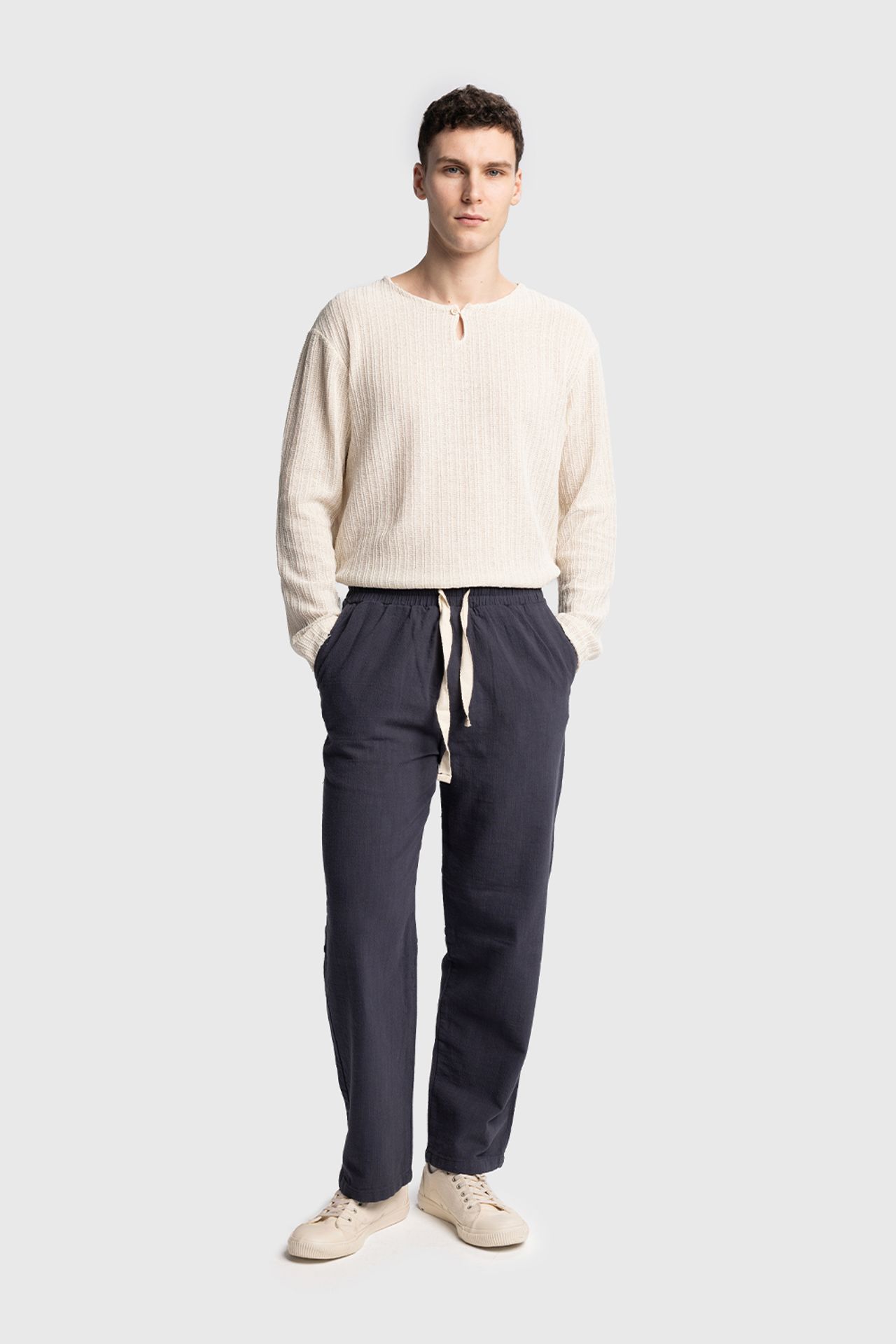 GIESTO Straight Leg Pants with Drawstring Waist 4