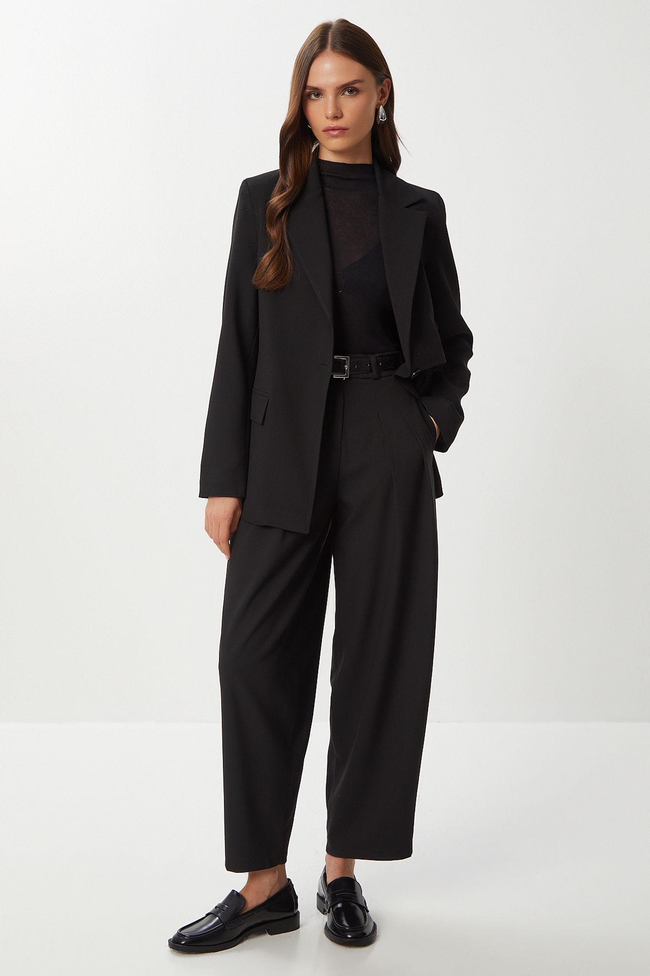ISTANBUL High Waist Pleated Tailored Trousers 4