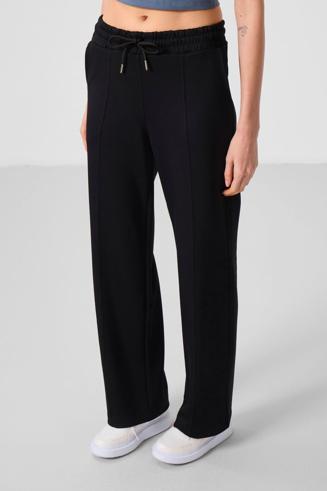 TOMMY Textured Wide Leg Palazzo Pants with Drawstring Waist 5