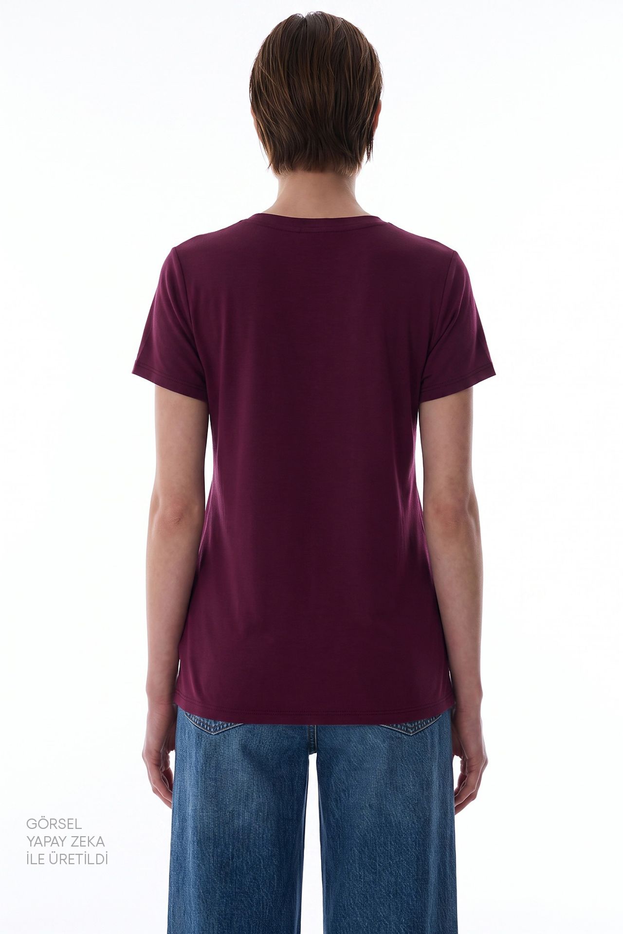 PENTI Women's Modal V-Neck T-Shirt 4