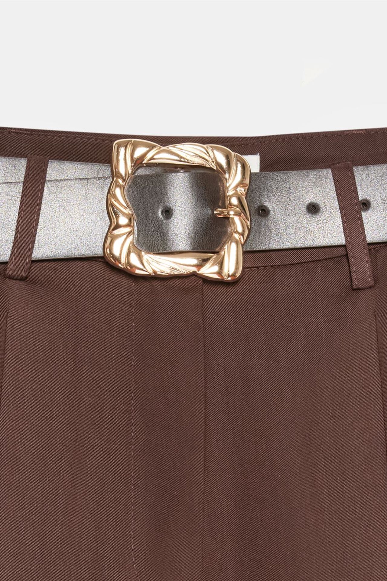 DILVIN High-Waist Pleated Wide-Leg Trousers