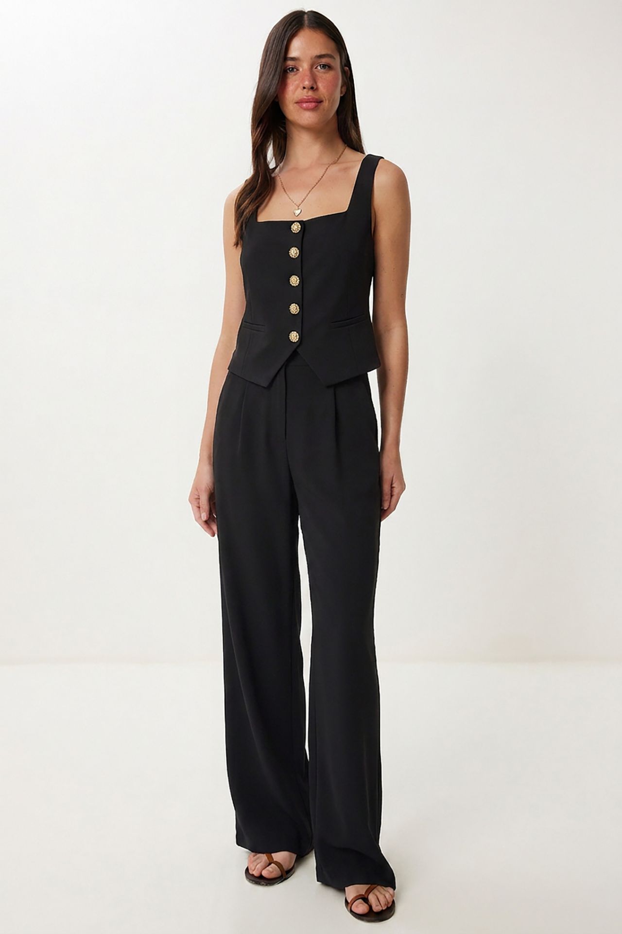 ISTANBUL Women’s Two-piece Vest And Wide-leg Trouser Set 1