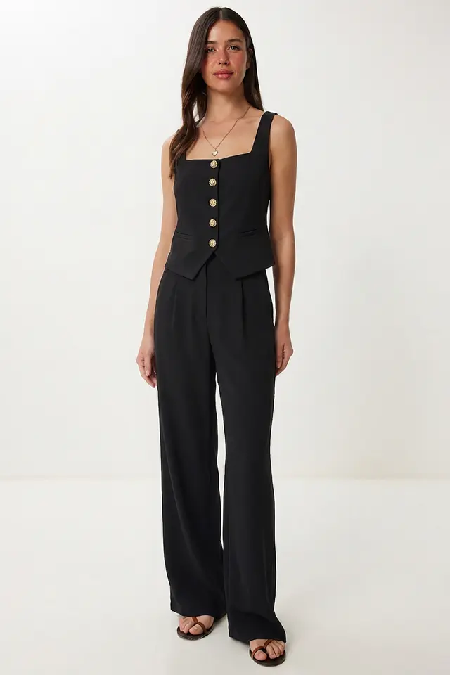 ISTANBUL Women’s Two-piece Vest And Wide-leg Trouser Set