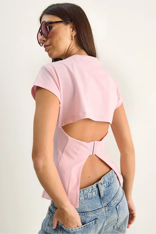 LUCCI Slim Fit Cut-Out Corset Top