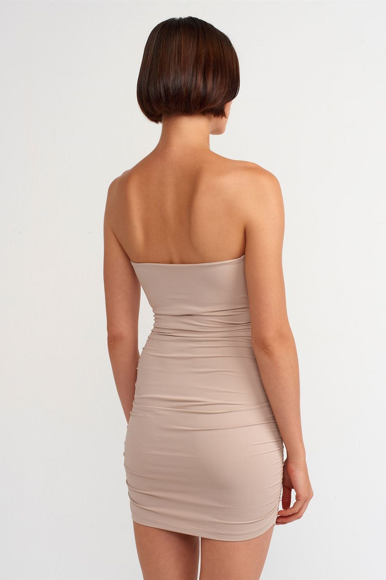 DILVIN Straplez Bodycon Mini Elbise 2