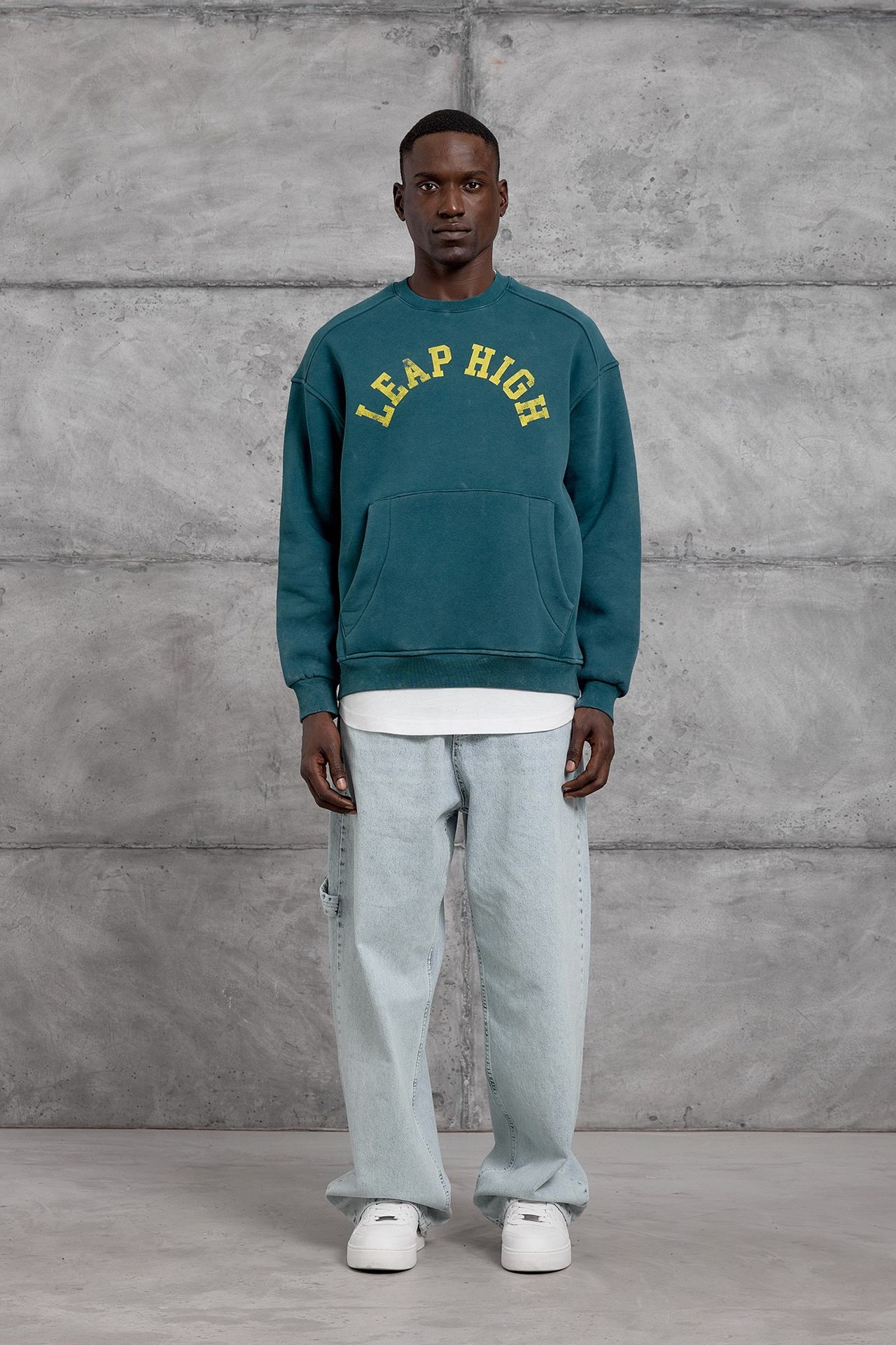 NOMARC Baskılı Bol Bisiklet Yaka Sweatshirt 5
