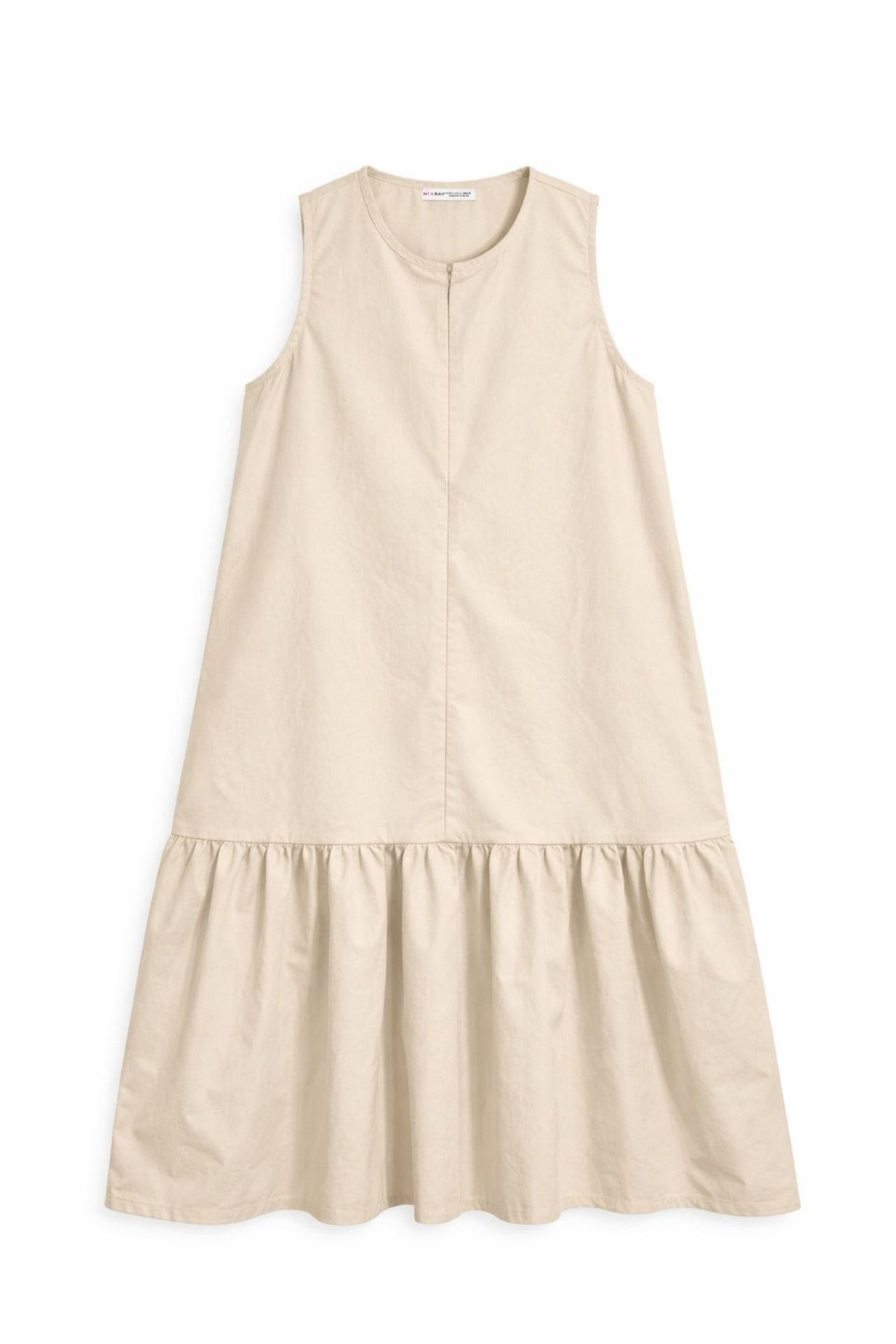 Mixray Maxi Dress with Collar and Ruffle Details 1